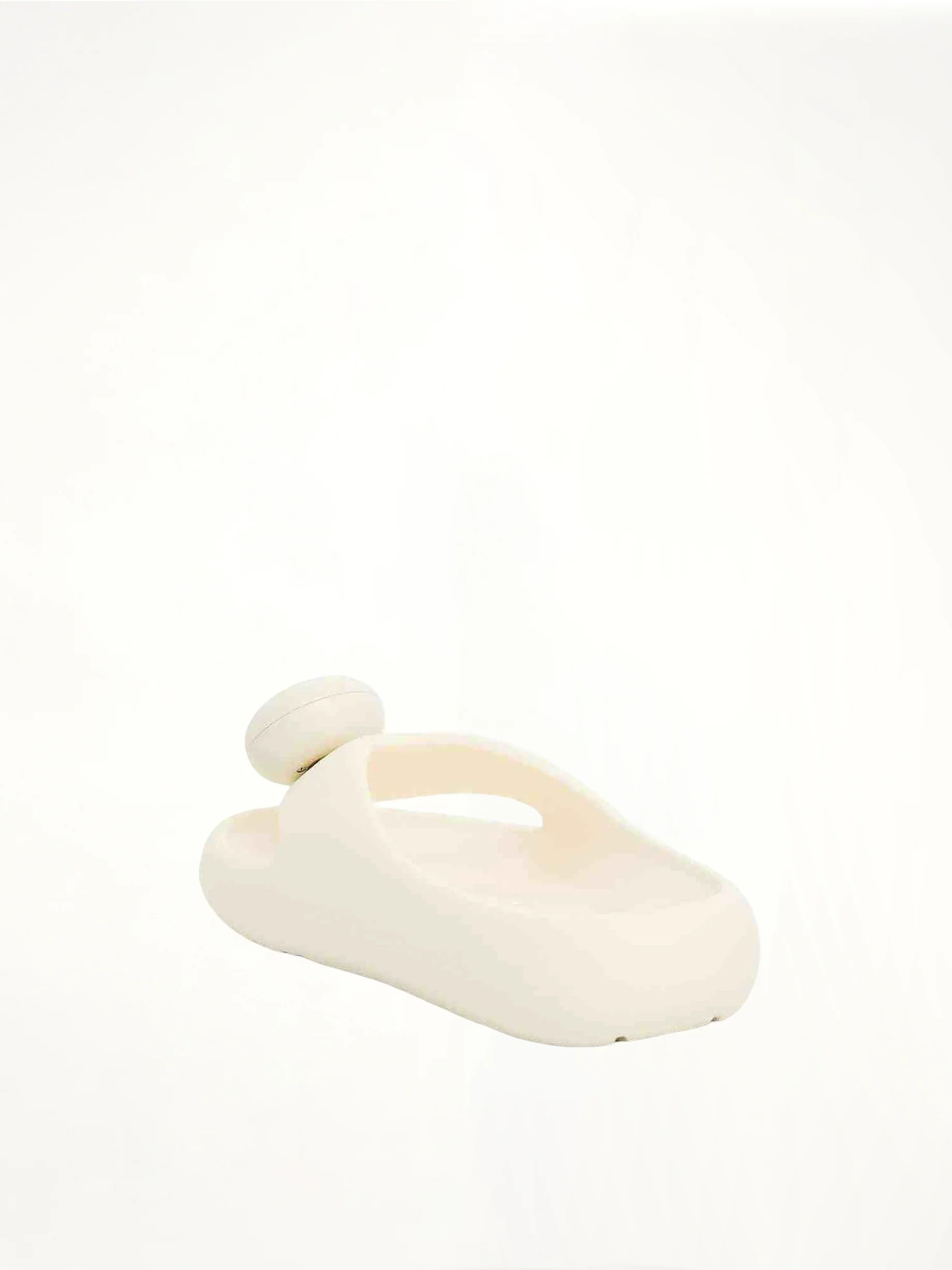 Foam Thong Slide in White - Image 3