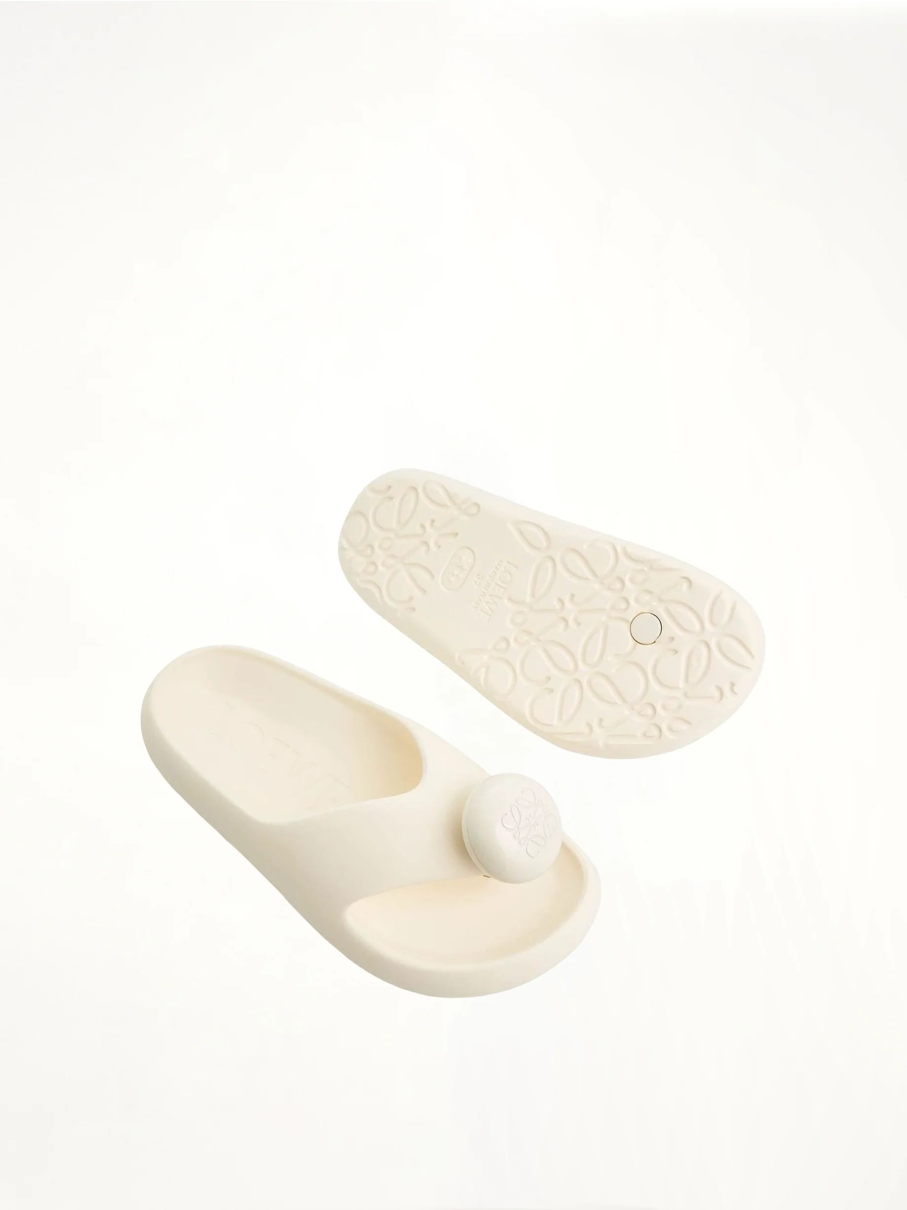 Foam Thong Slide in White - Image 4