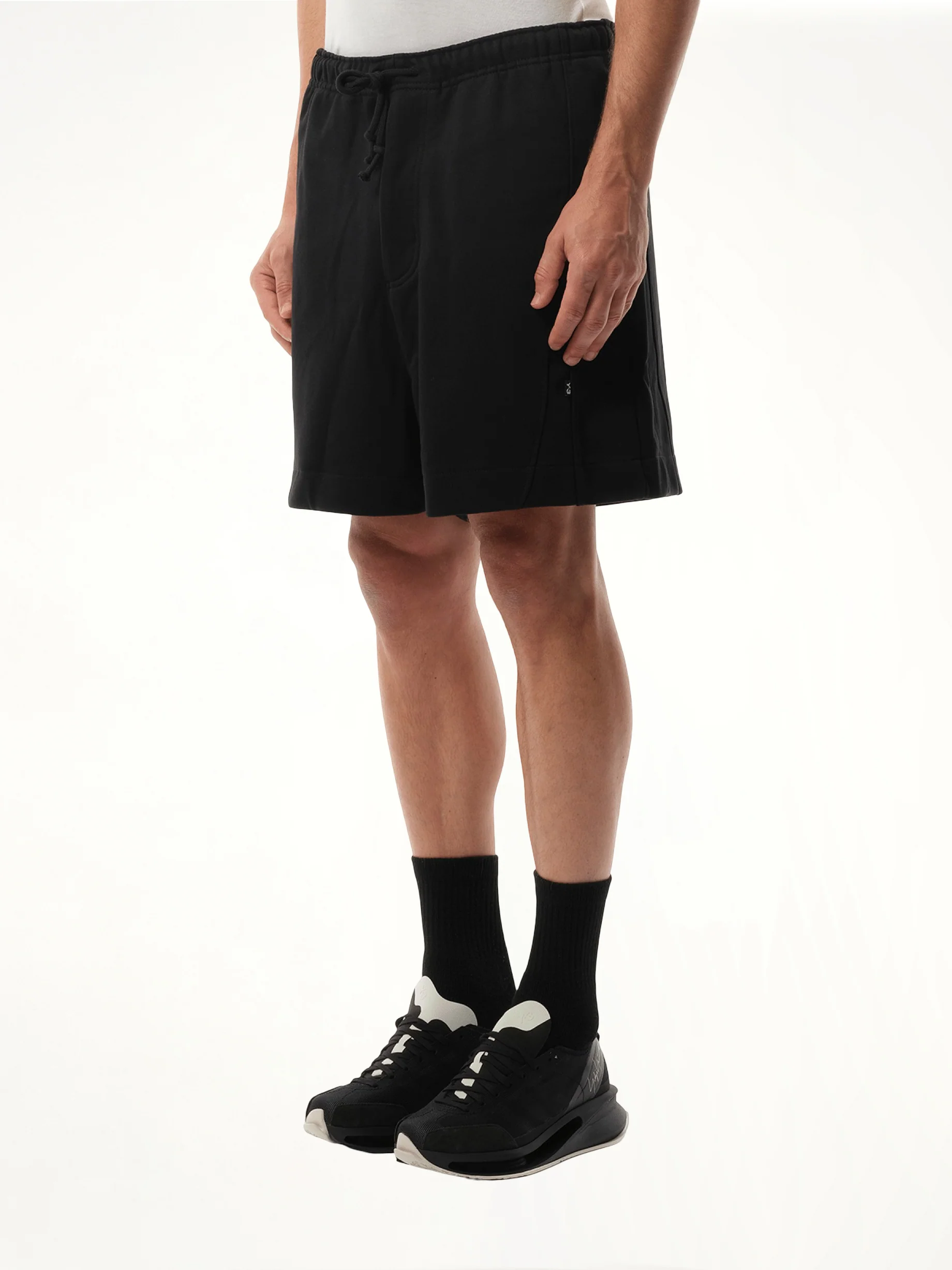 Football Cutout Shorts in Black - Image 5