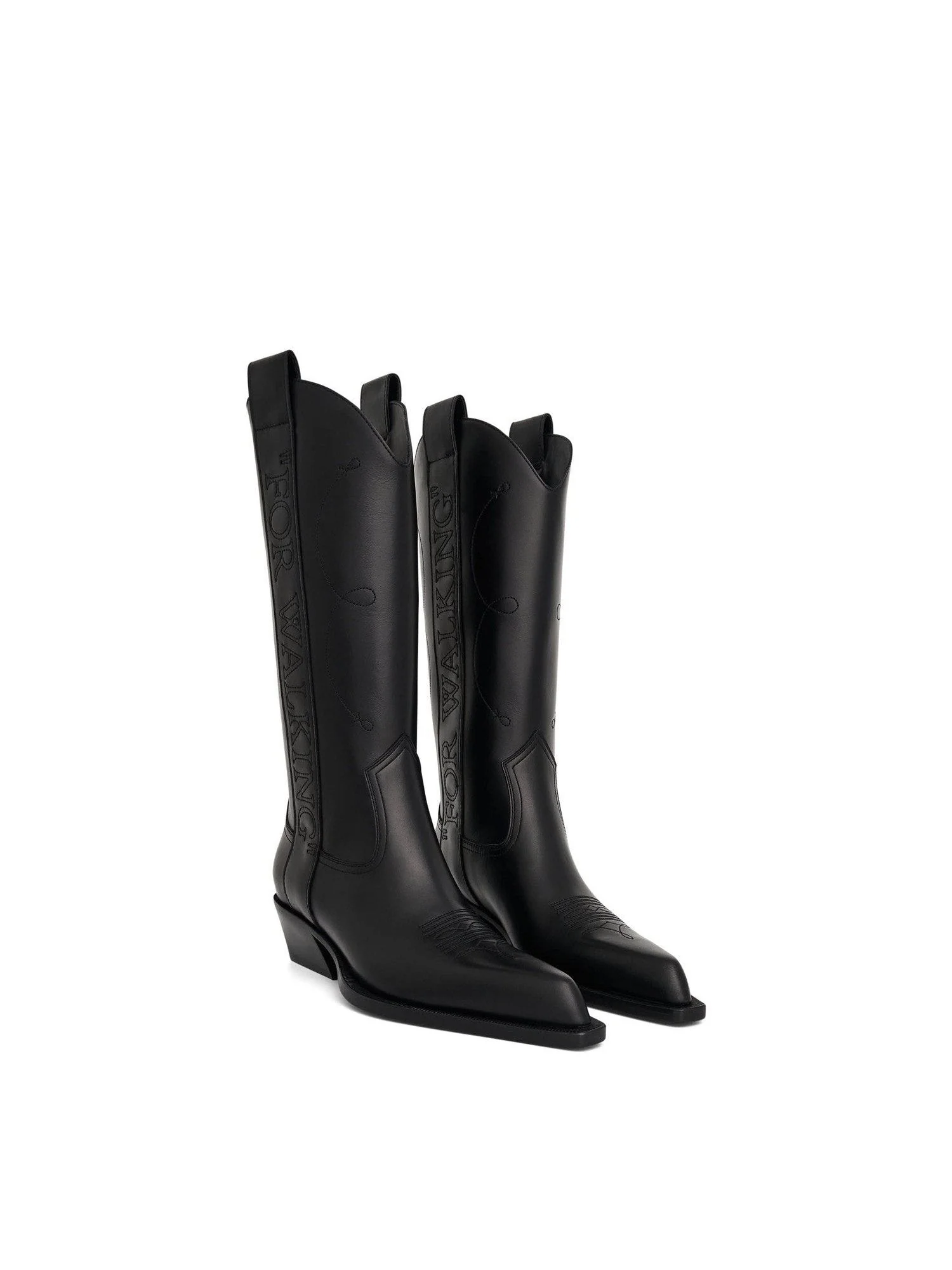 "For Walking" Texan Boot in Black - Image 2