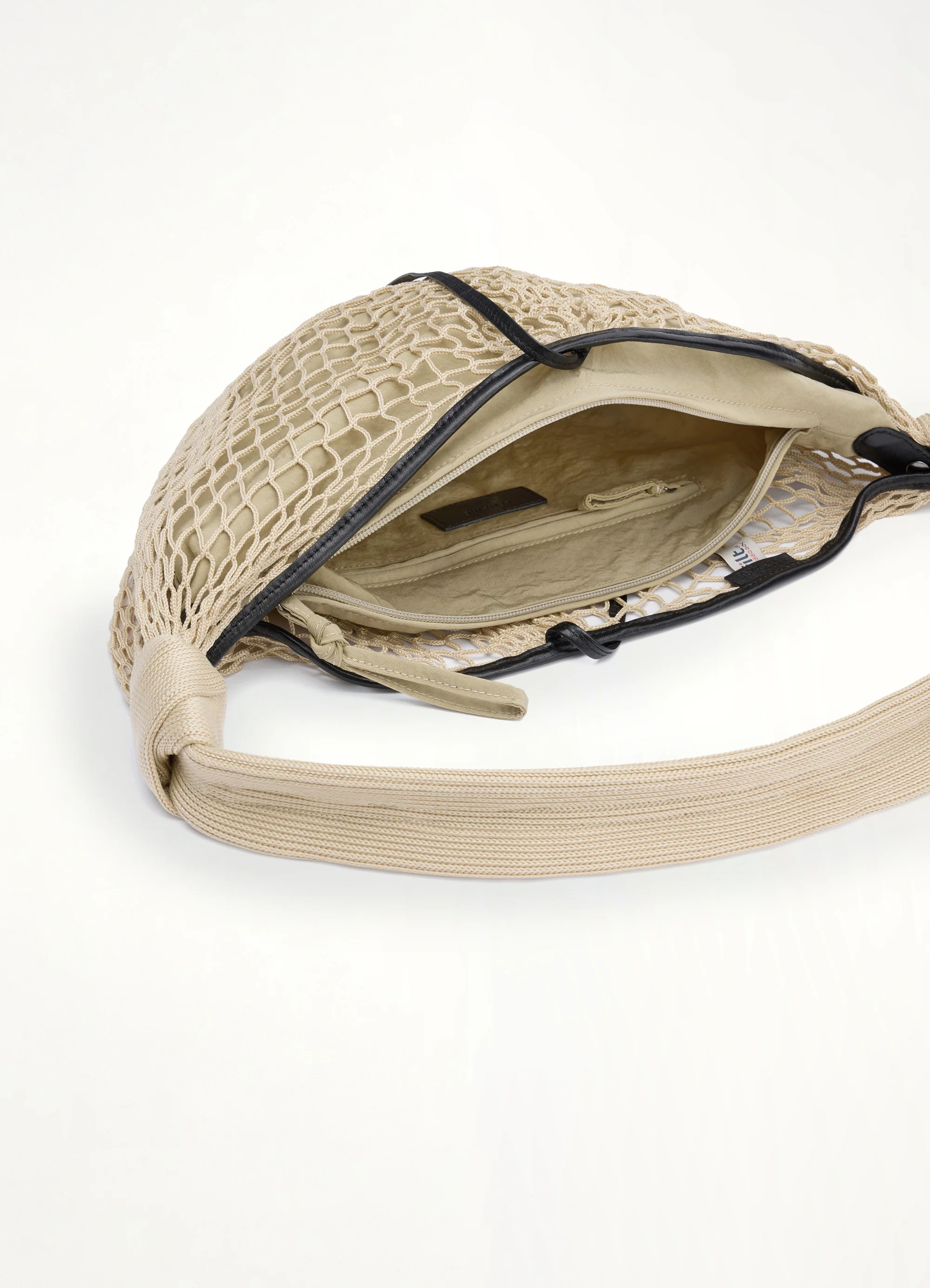 Fortune Croissant Filt Bag in Light Beige - Image 3