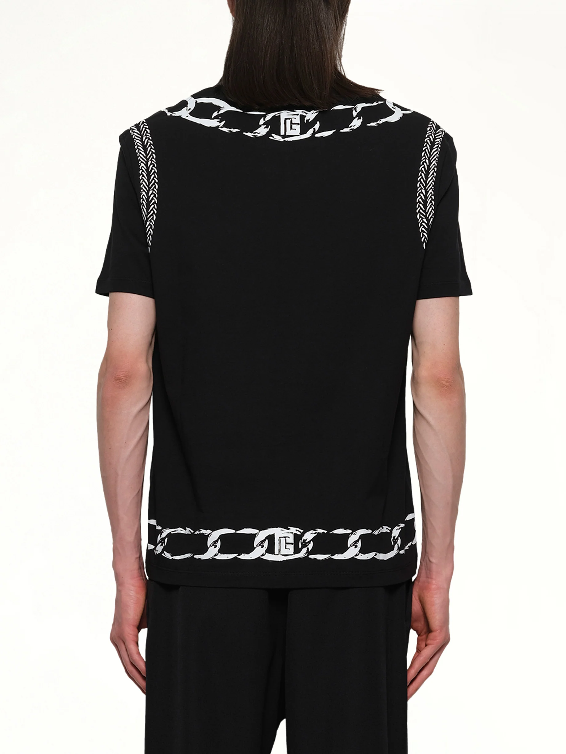 Foulard Print T-Shirt in Black/White - Image 5