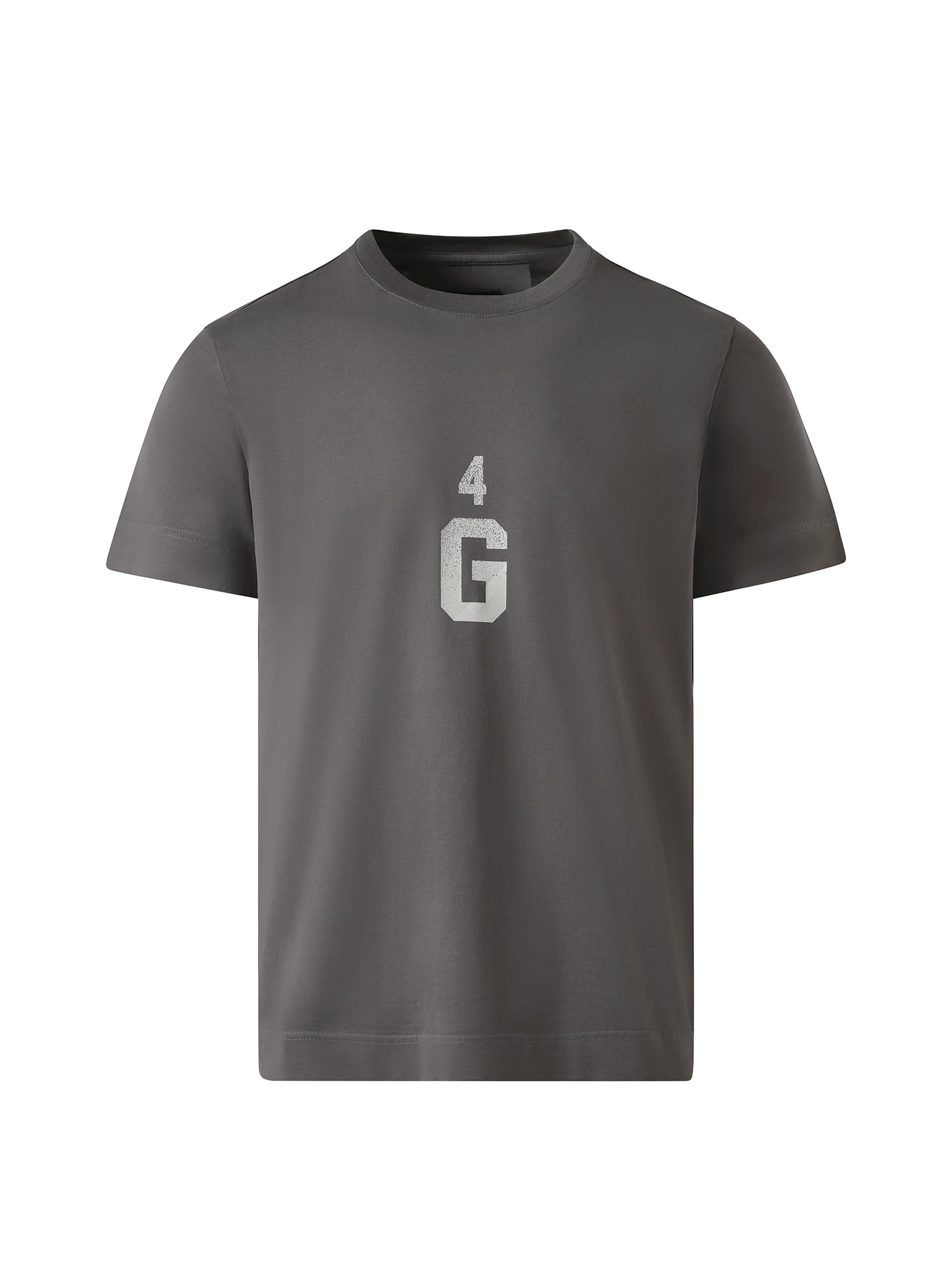 Four G Dyed Logo T-Shirt in Quartz Grey - Image 2