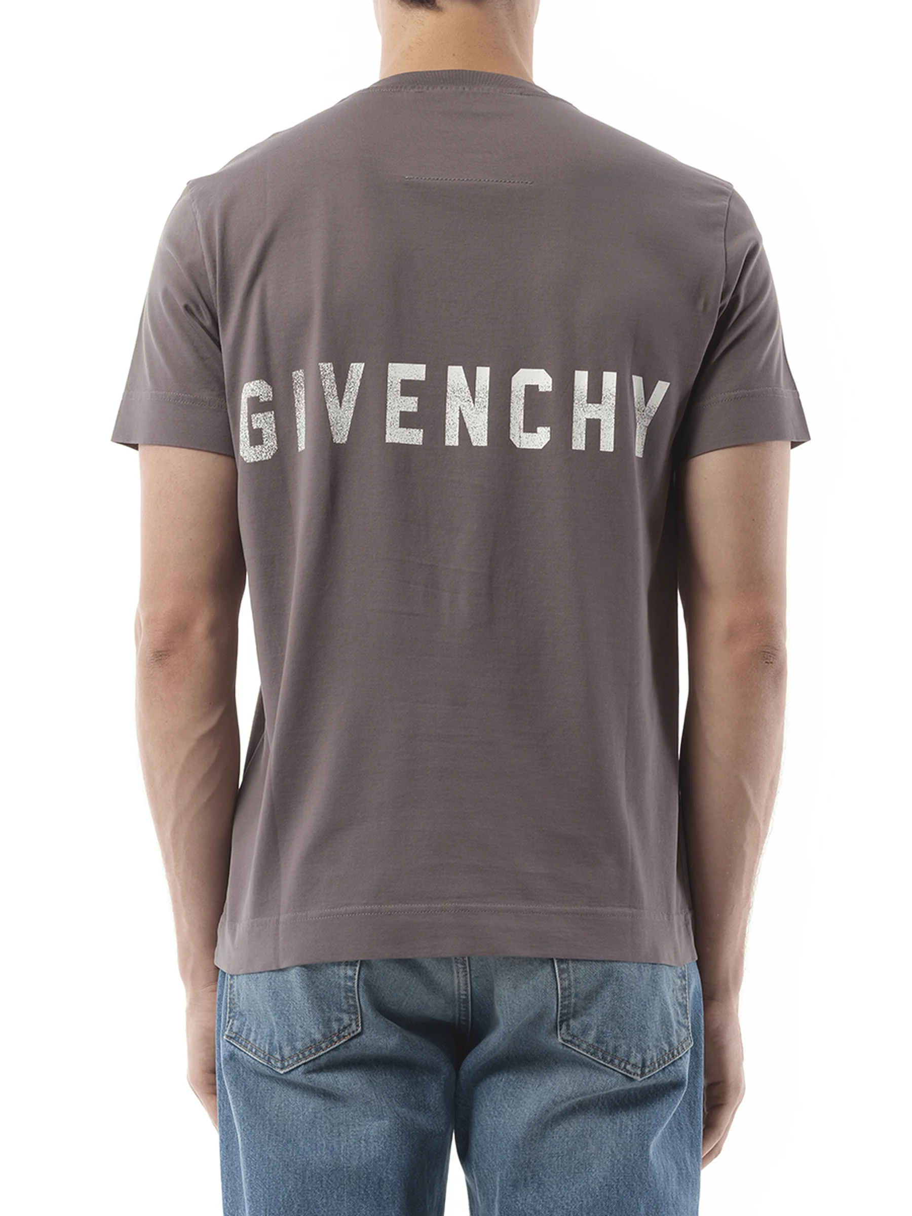 Four G Dyed Logo T-Shirt in Quartz Grey - Image 6