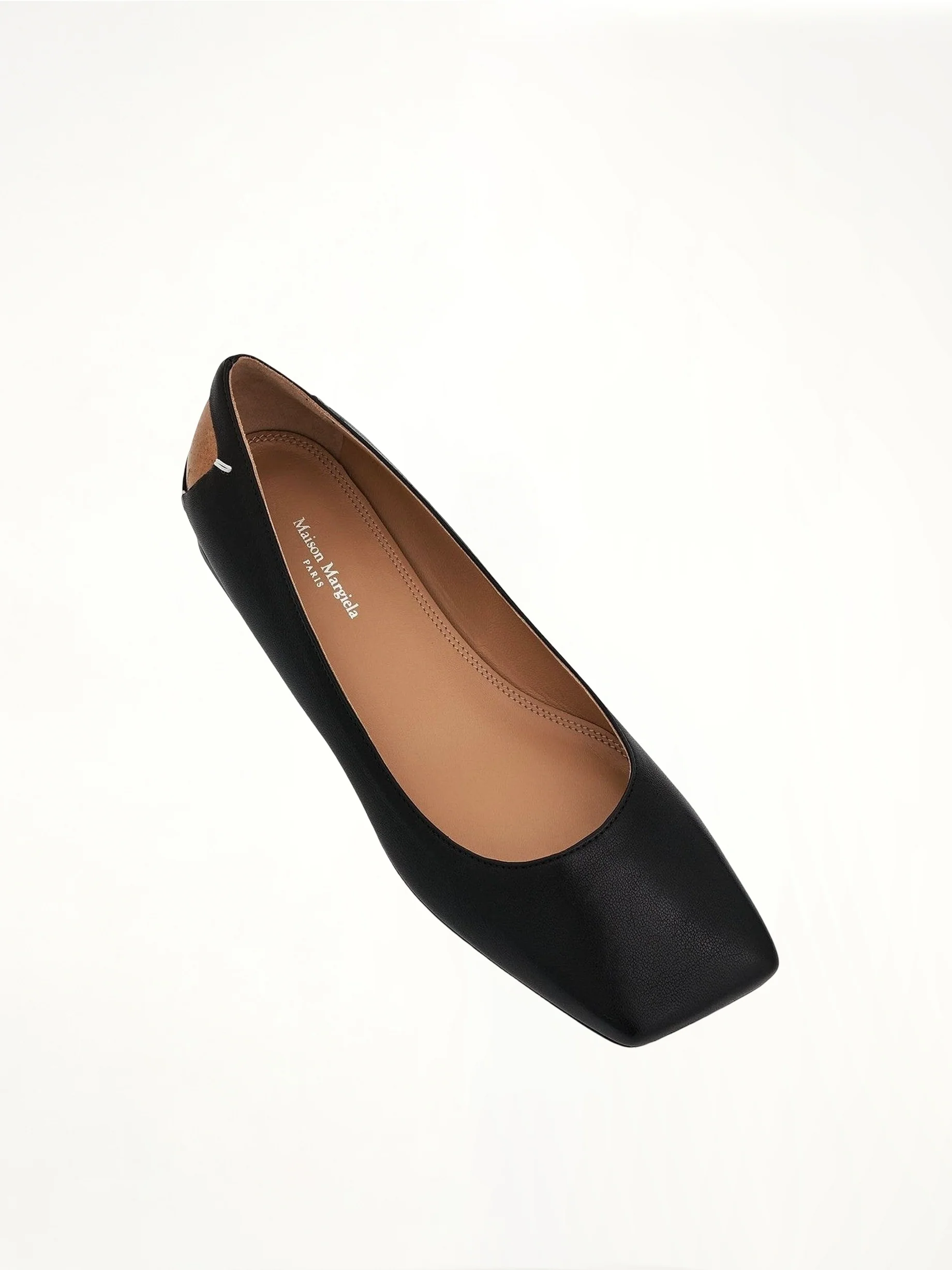 Four Stitches Decortique Ballerinas in Black - Image 4