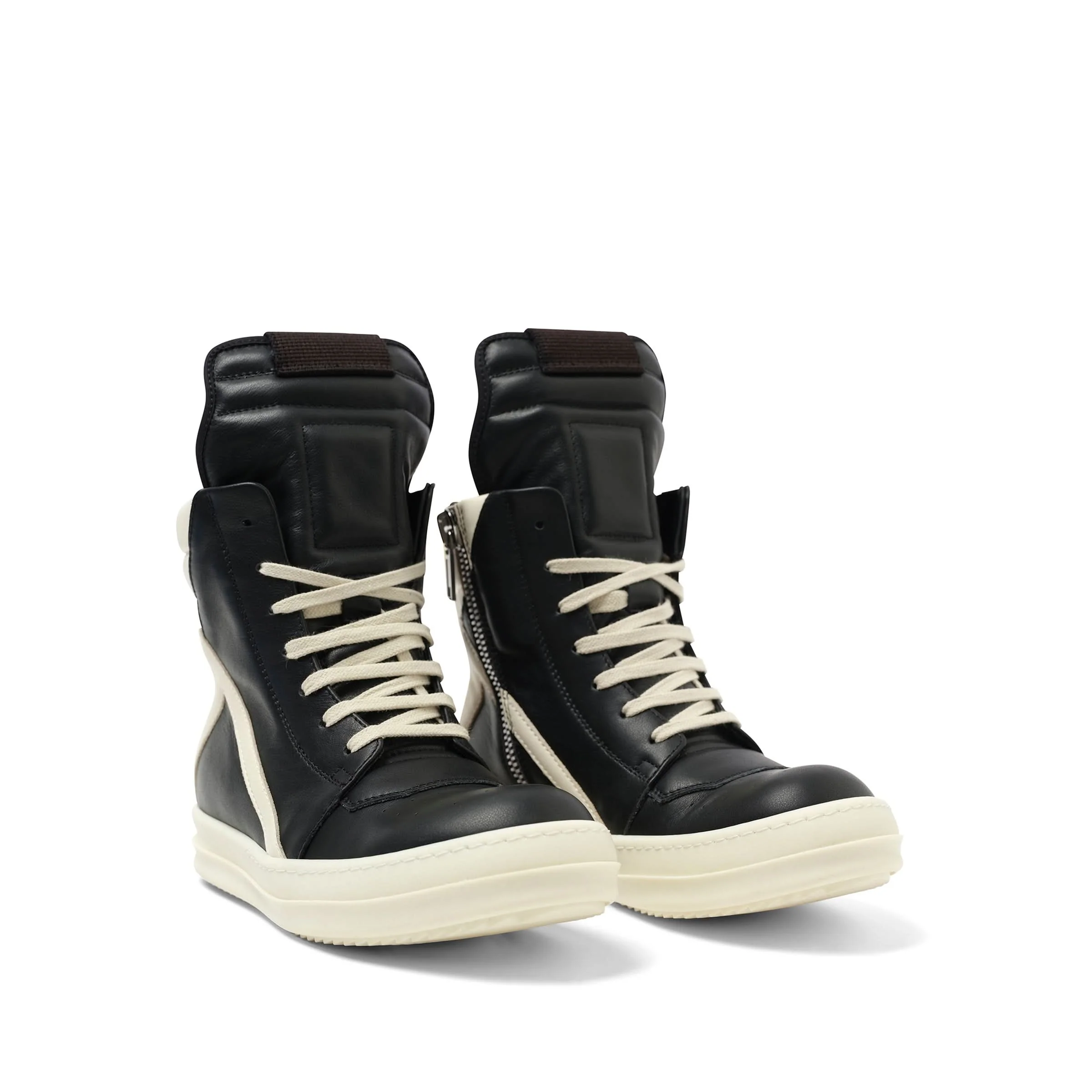 Full Grain Leather Geobasked Sneaker in Black/Milk - Image 2