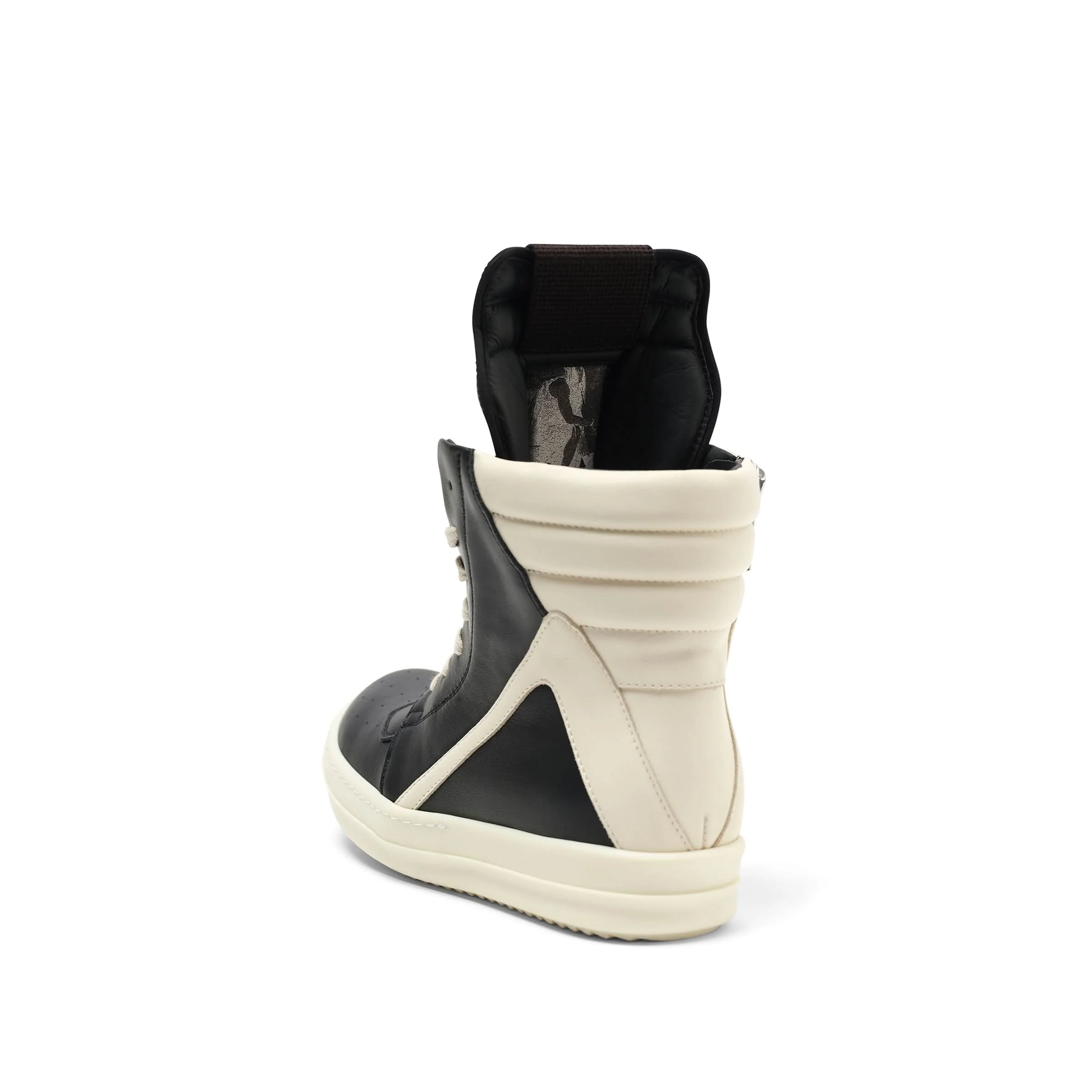 Full Grain Leather Geobasked Sneaker in Black/Milk - Image 3