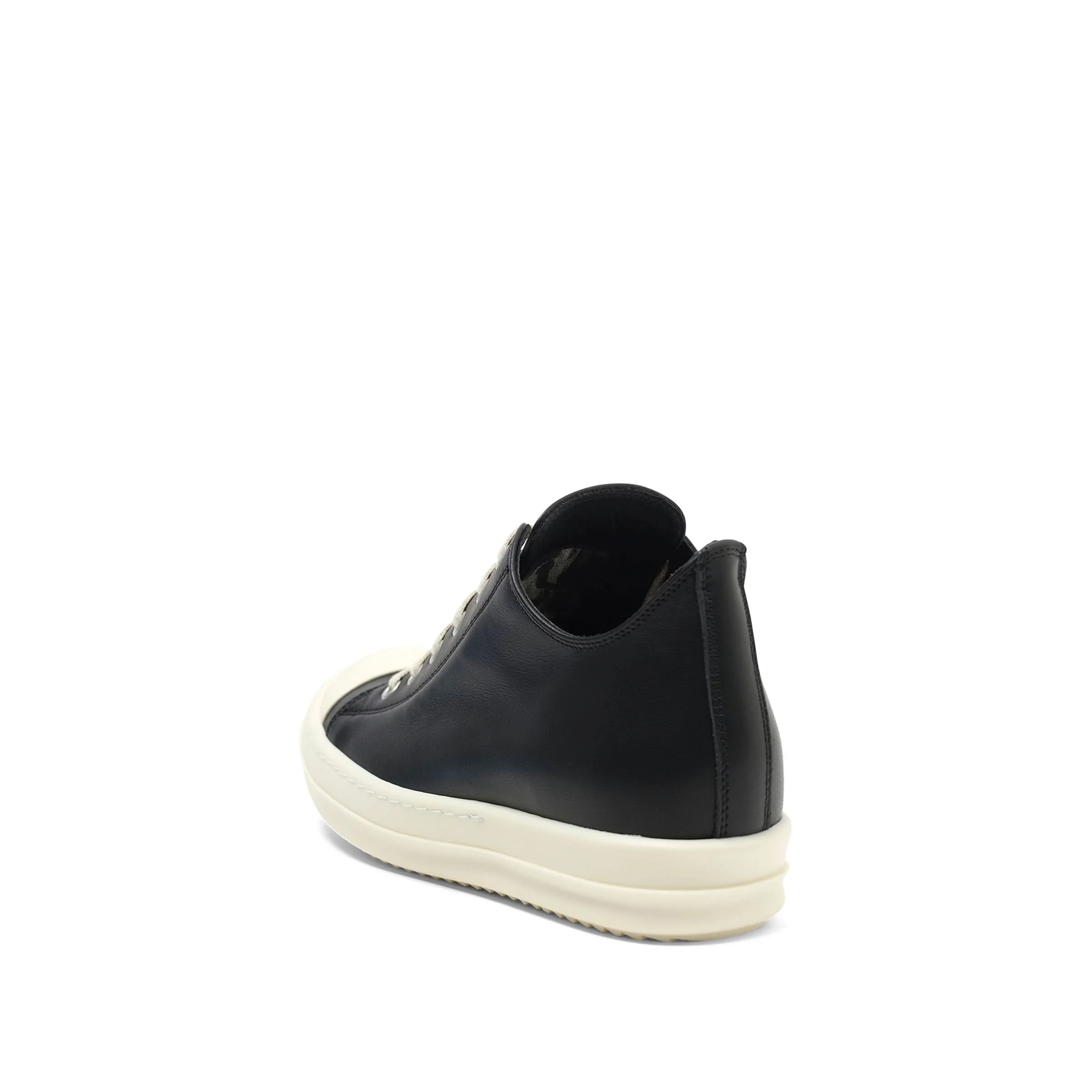 Full Grain Leather Low Sneaker in Black/Milk - Image 3