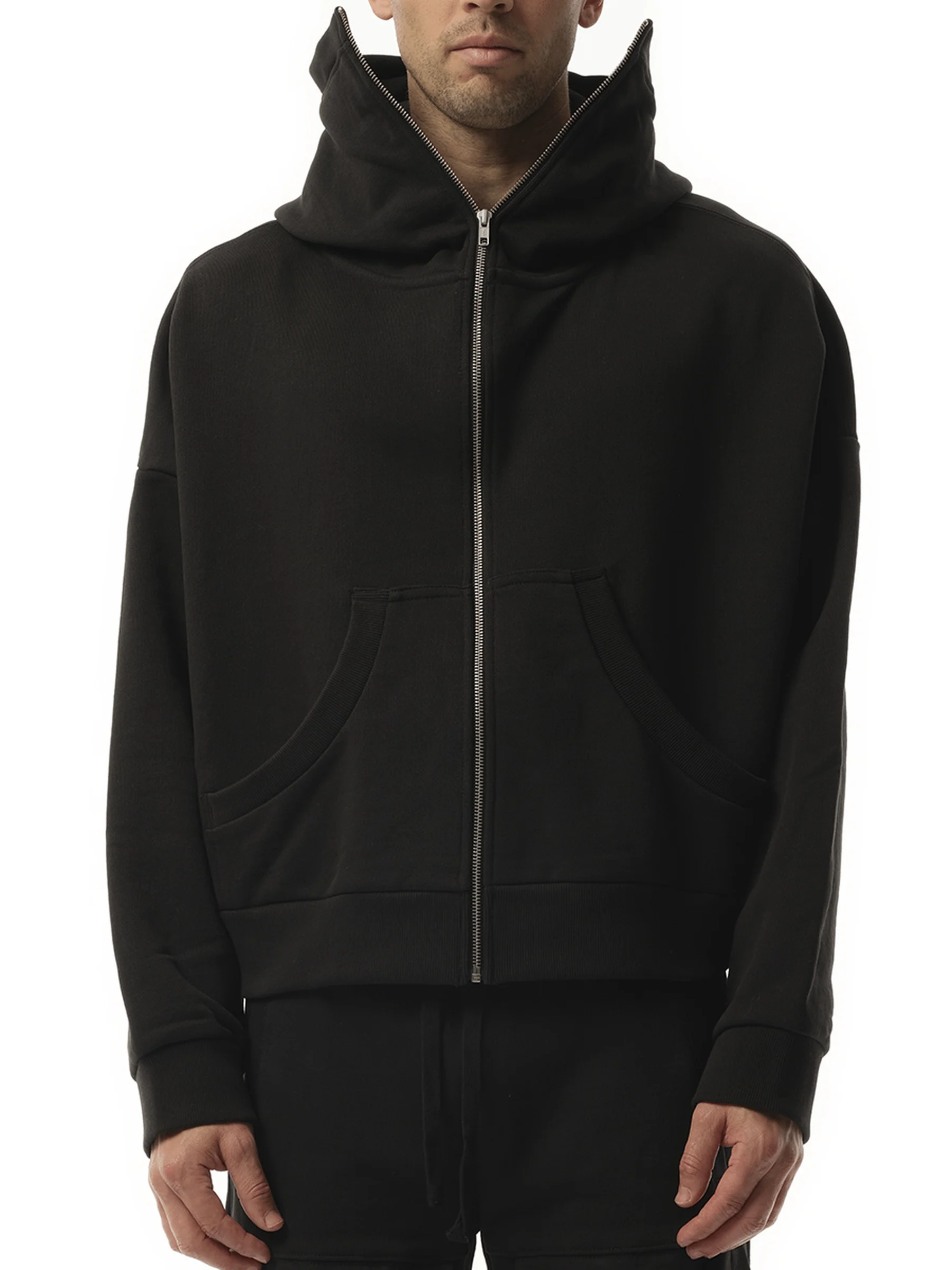 Full Zip Hoodie in Soot