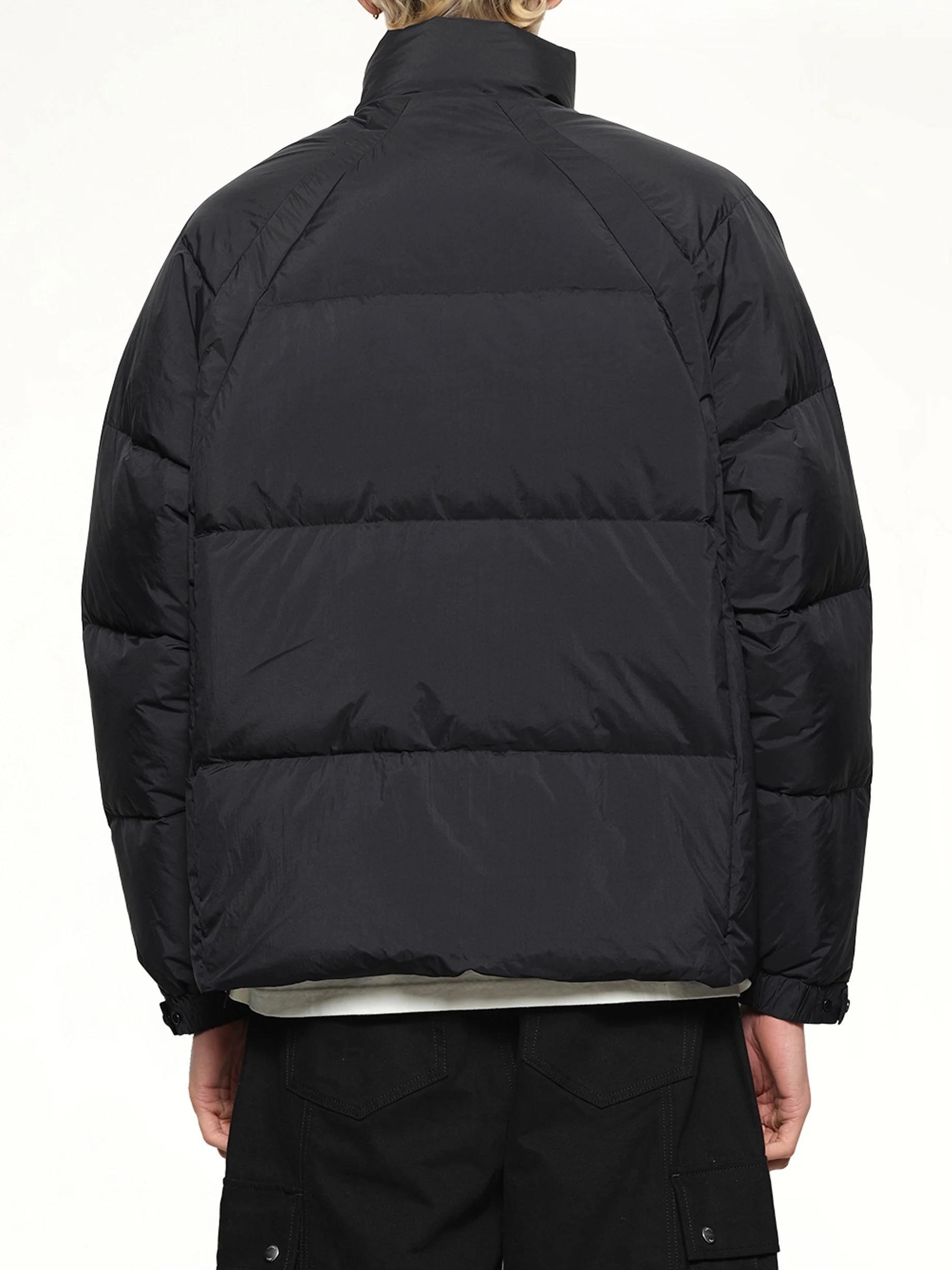 Funnel Neck Puffer in Black - Image 5