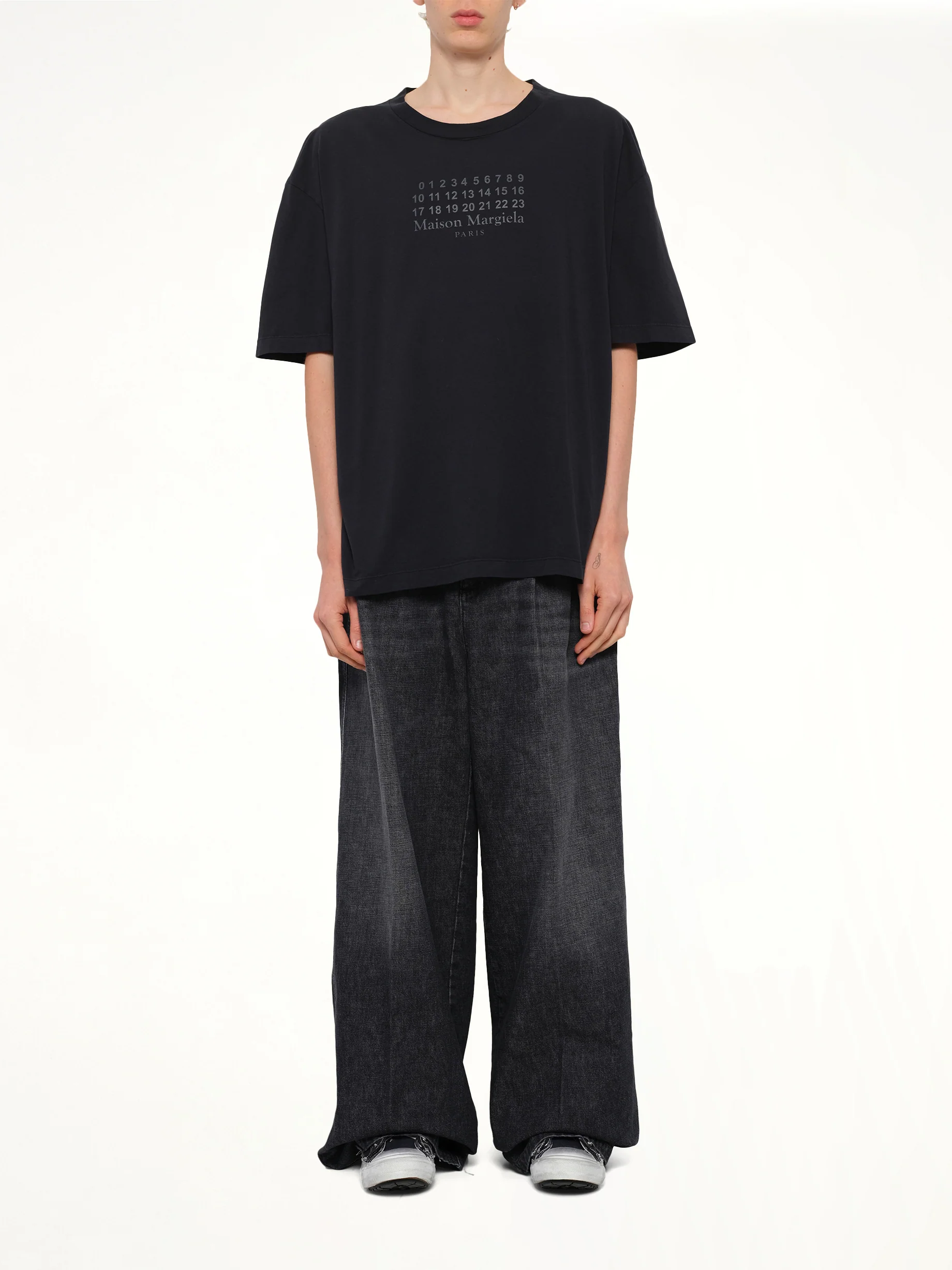 Maison Margiela Logo T-Shirt in Washed Black - Image 7