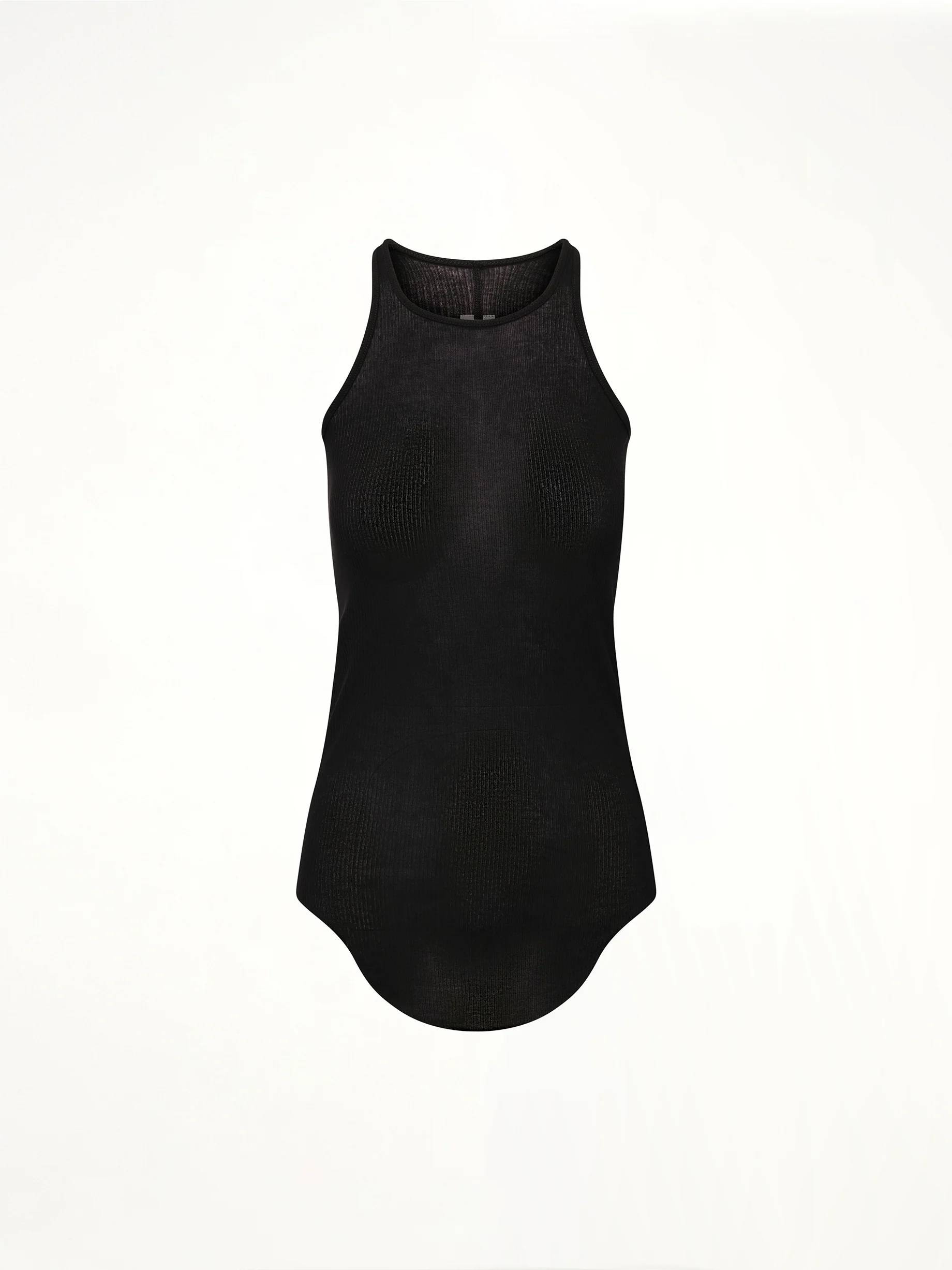 Basic Rib Tank Top in Black - Image 2