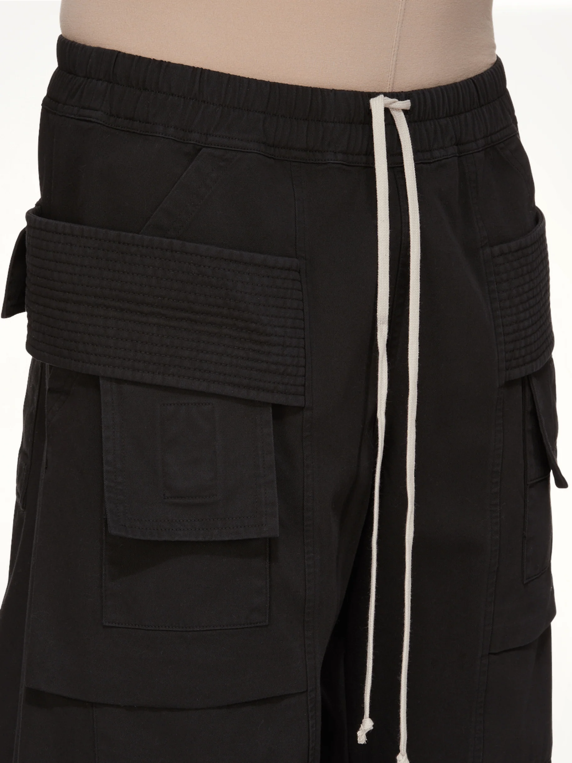 Creatch Wide Cargo Drawstring in Black - Image 3