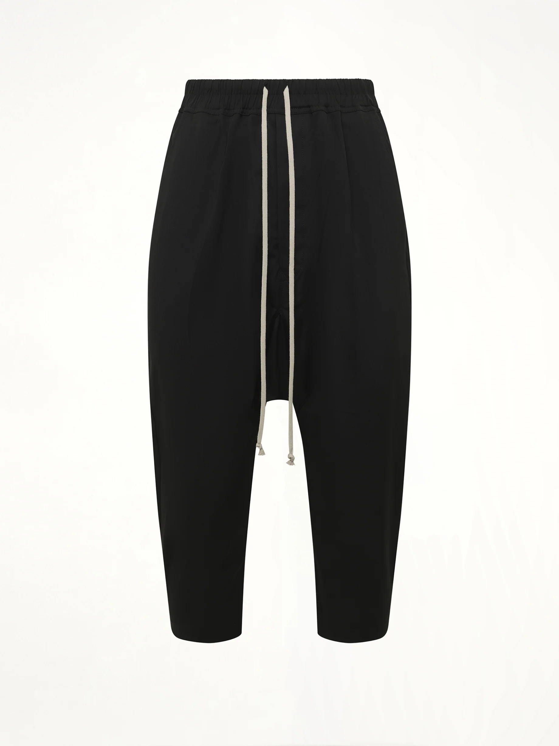 Drawstring Cropped Pants in Black - Image 2