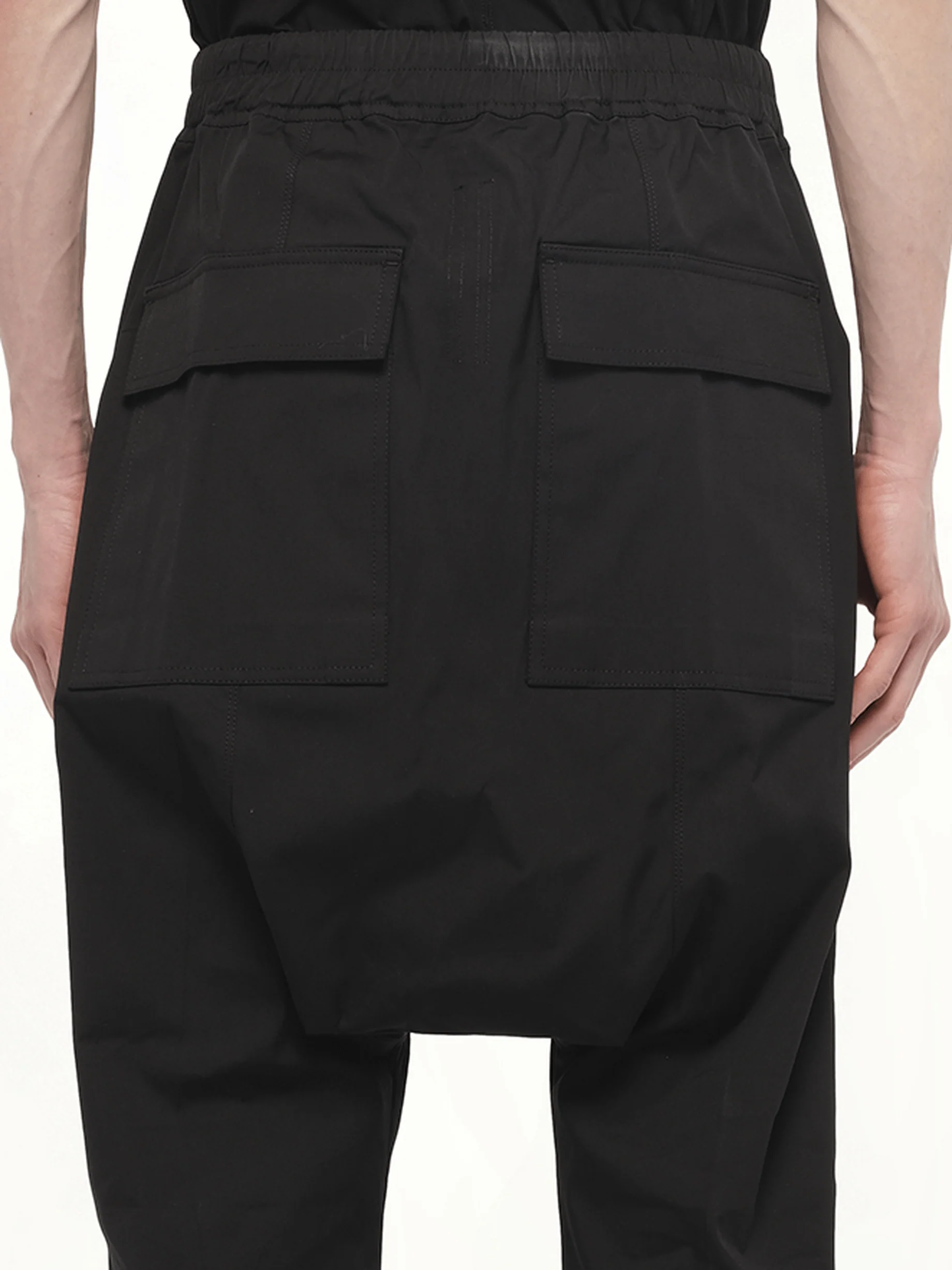 Drawstring Cropped Pants in Black - Image 5