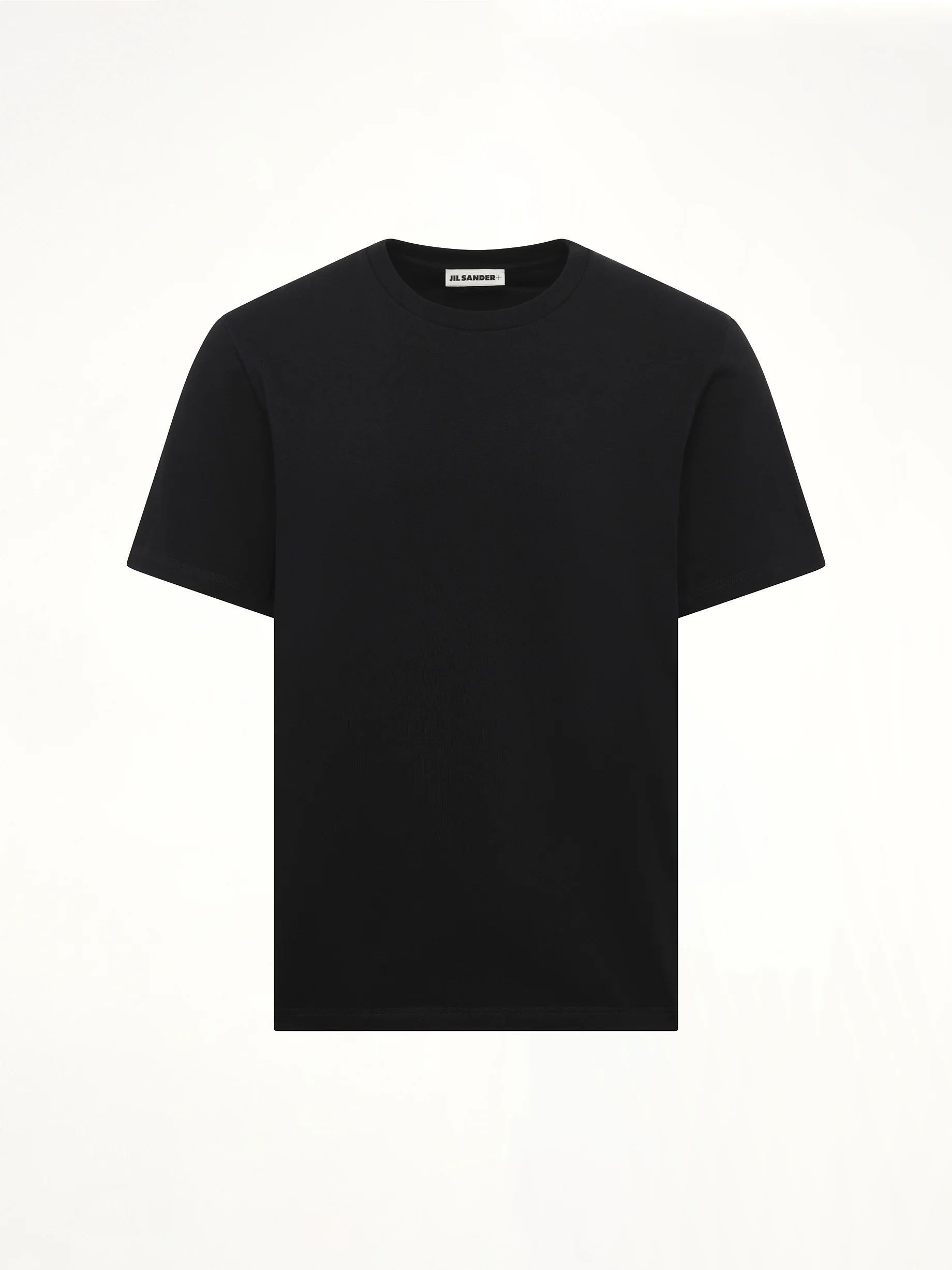 Leather Patch T-Shirt in Black - Image 2
