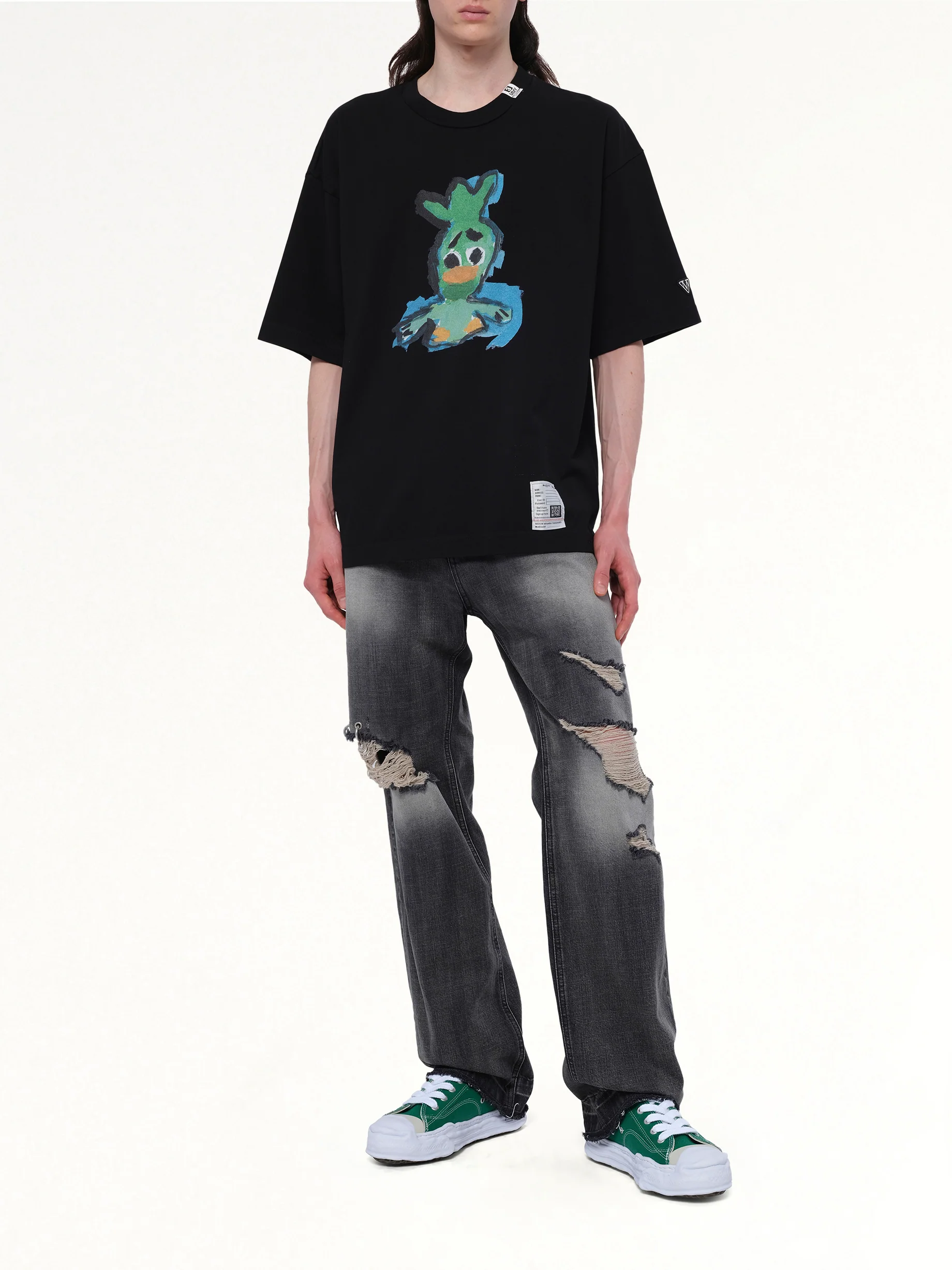 Leon Printed T-Shirt in Black - Image 4