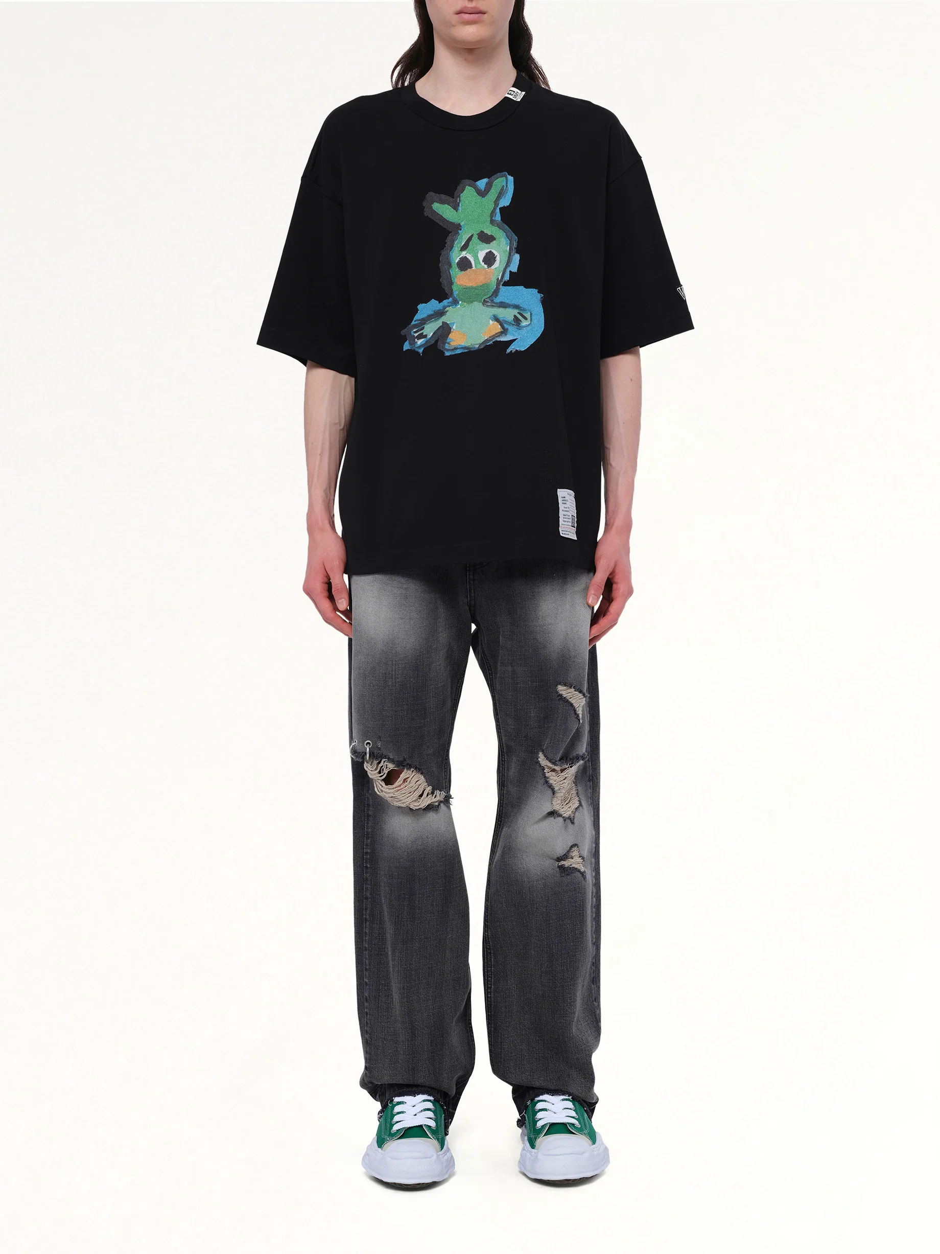 Leon Printed T-Shirt in Black - Image 7