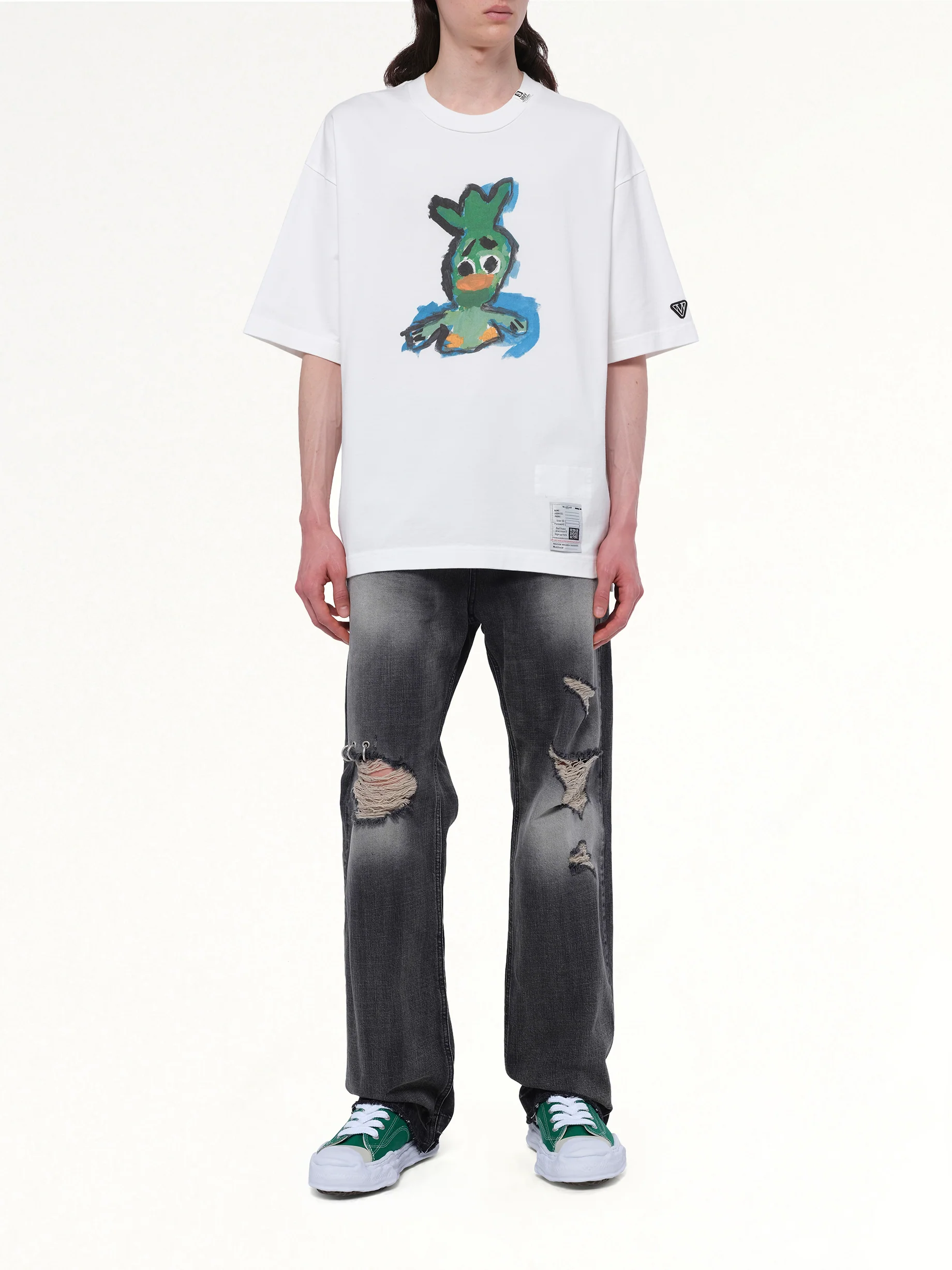 Leon Printed T-Shirt in White - Image 4
