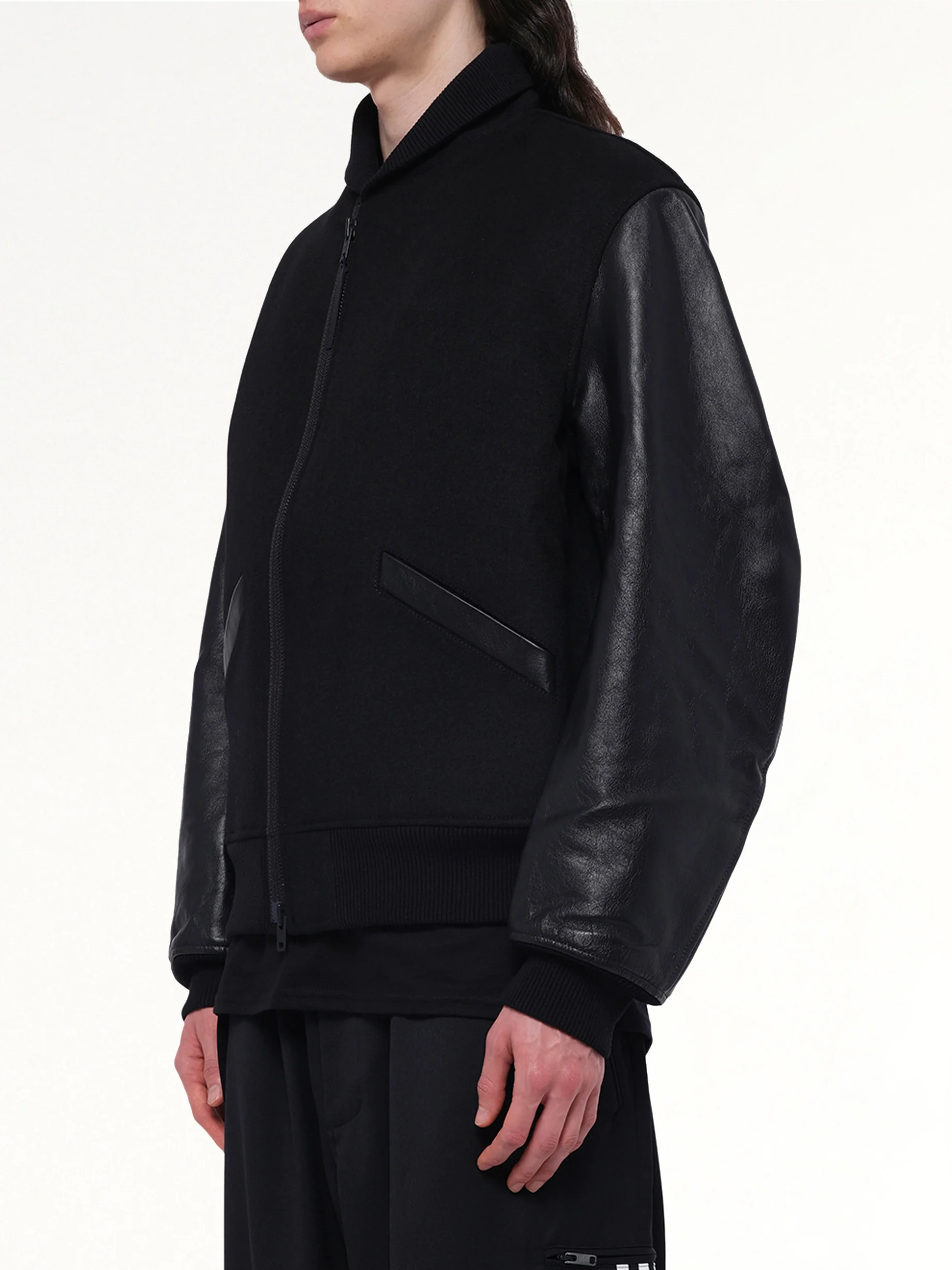 Letterman Jacket in Black - Image 3