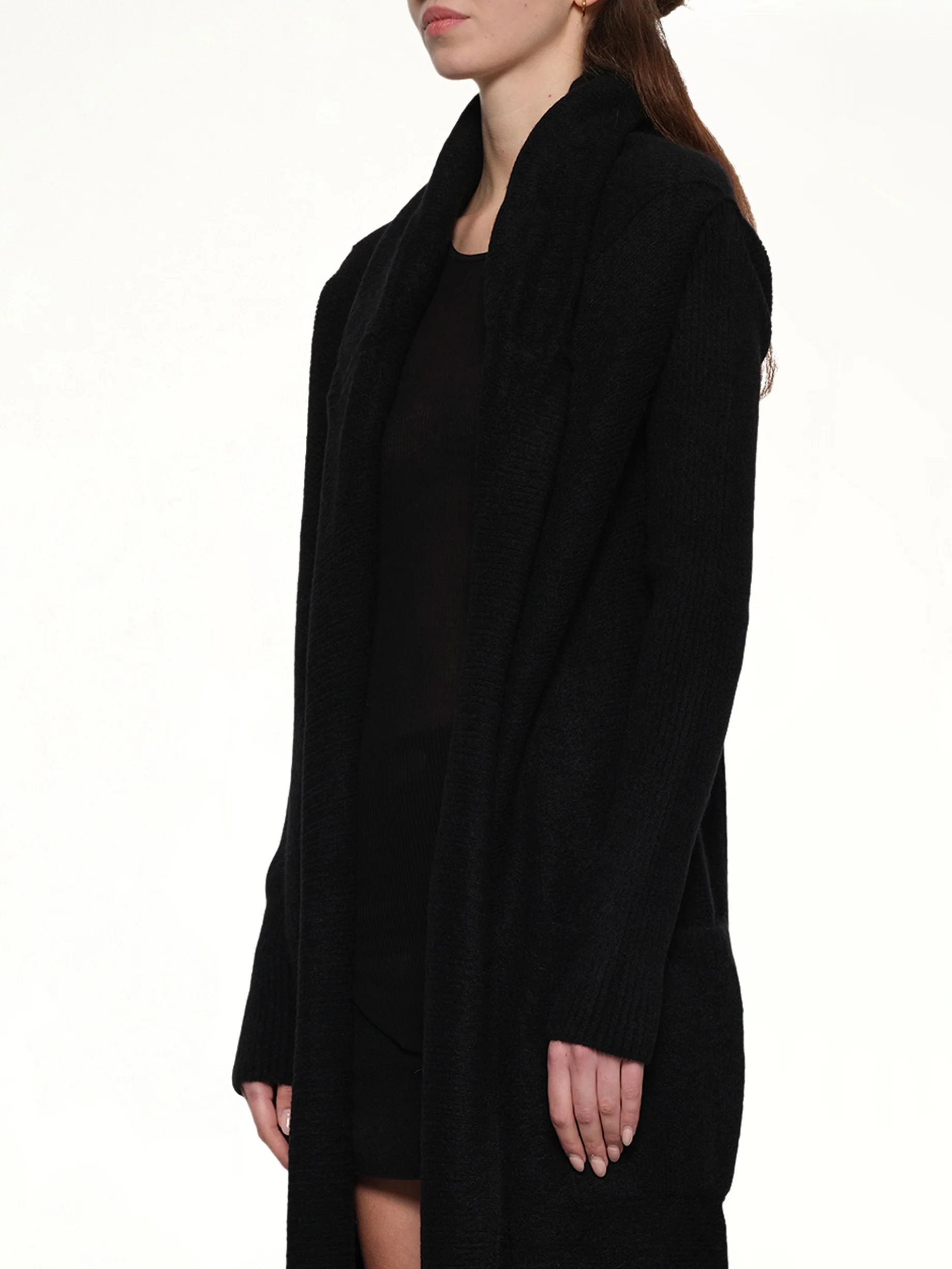Long Cardigan in Black - Image 3