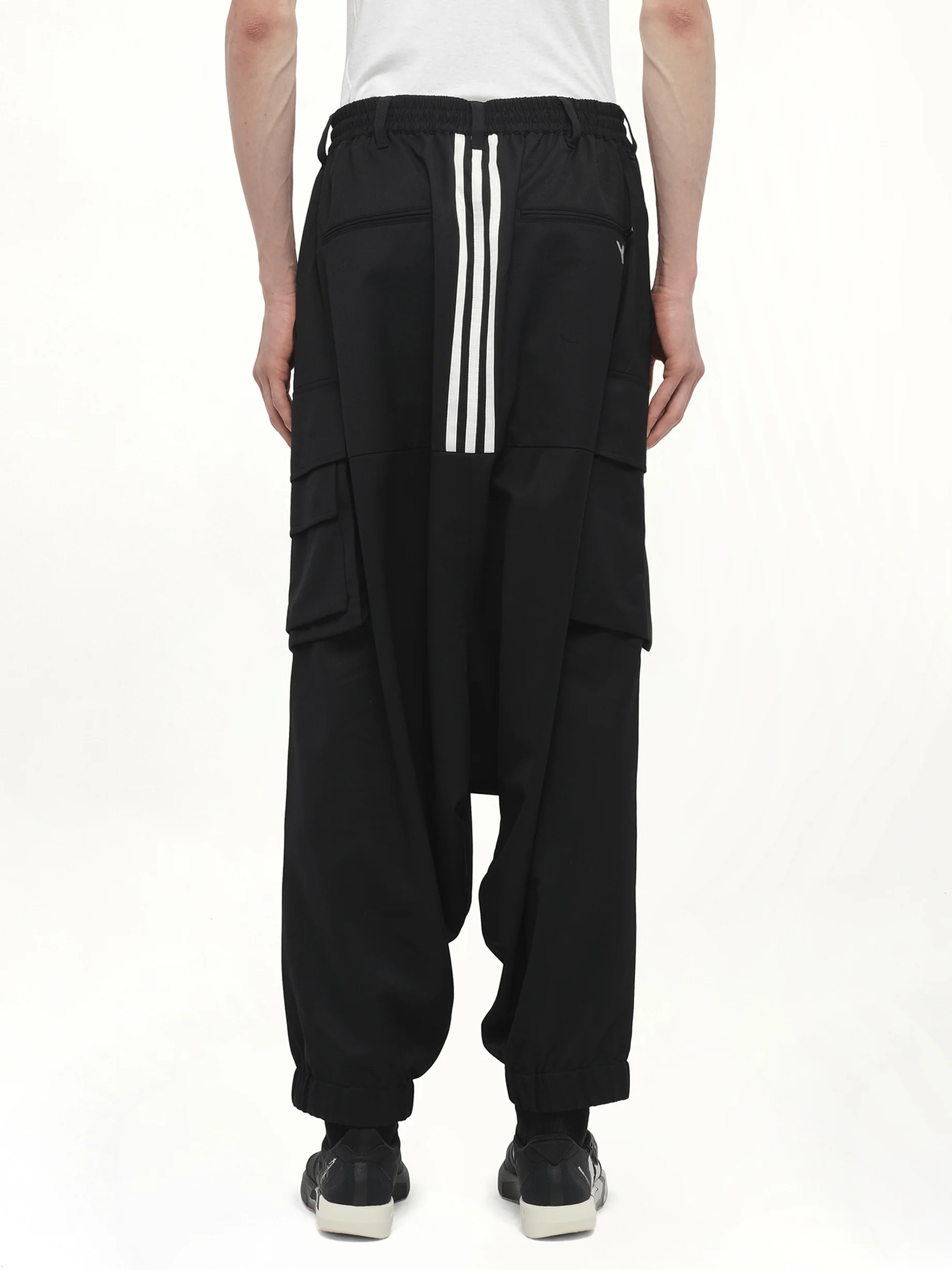 Refined Wool Cargo Pants in Black - Image 6