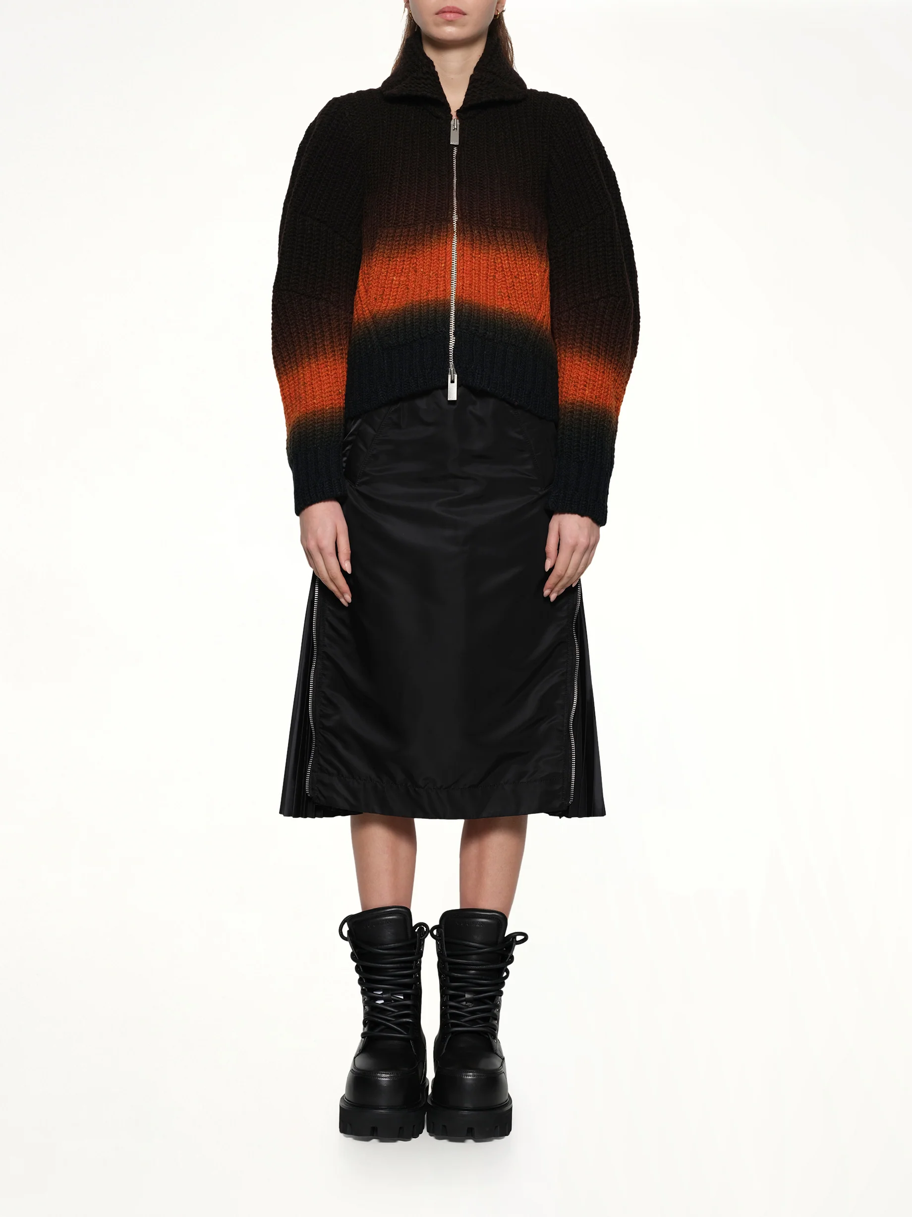 Garment Dye Wool Knit Blouson in Brown - Image 7