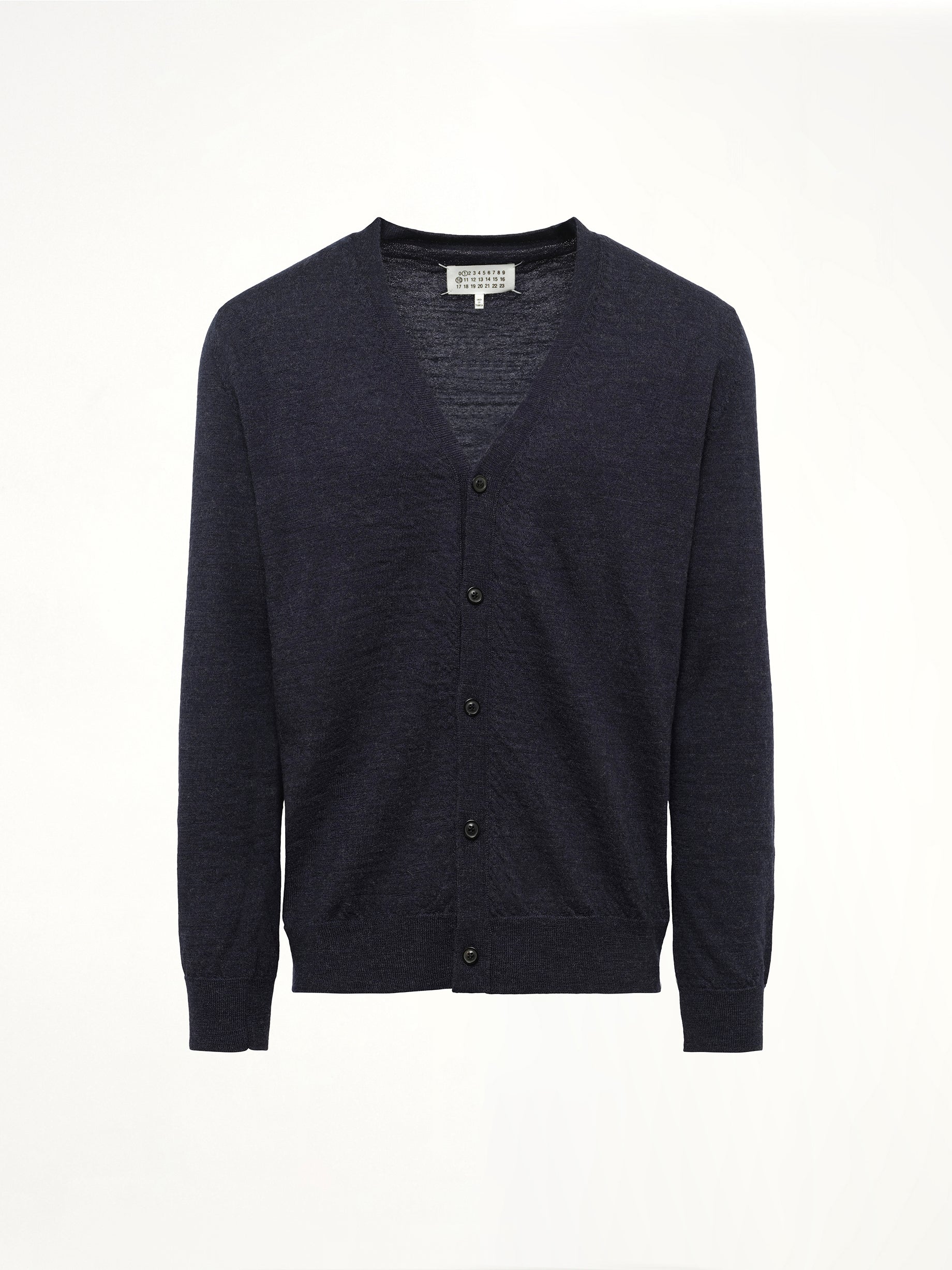 Gauge 12 Elbow Patch Cardigan in Navy - Image 2