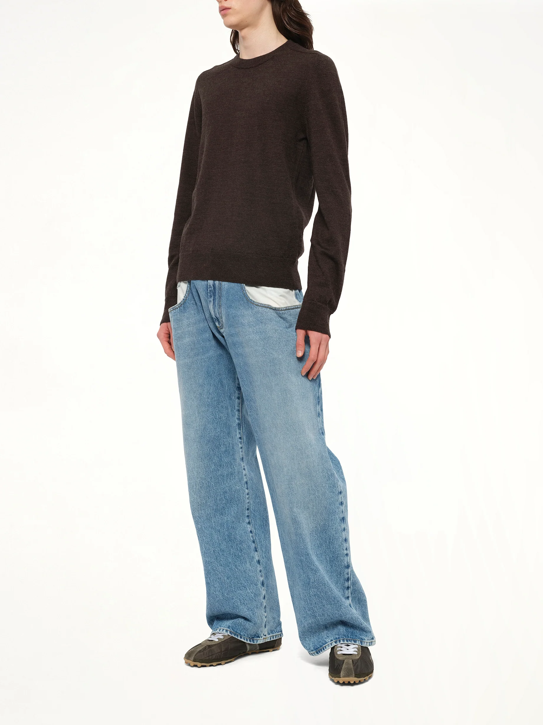 Gauge 12 Knit Sweater in Dark Brown - Image 4