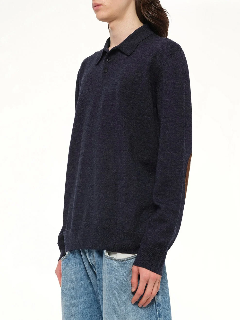 Gauge 14 Polo Shirt in Navy - Image 3