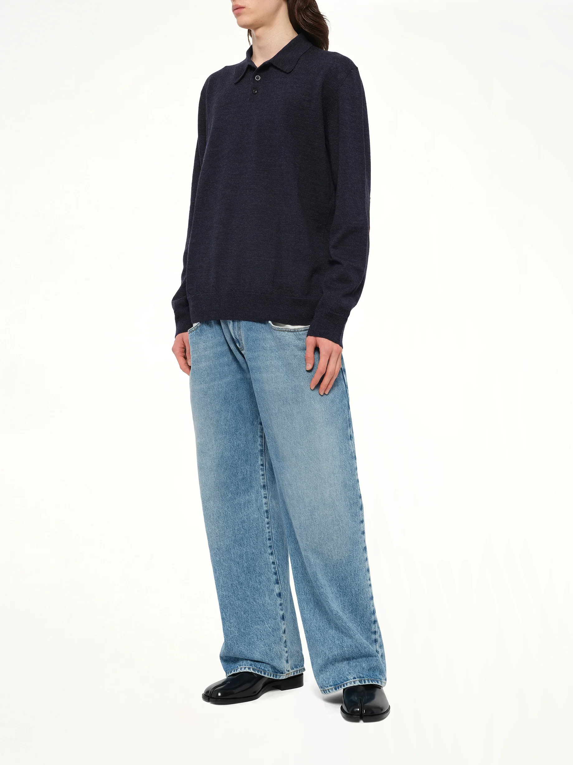 Gauge 14 Polo Shirt in Navy - Image 4