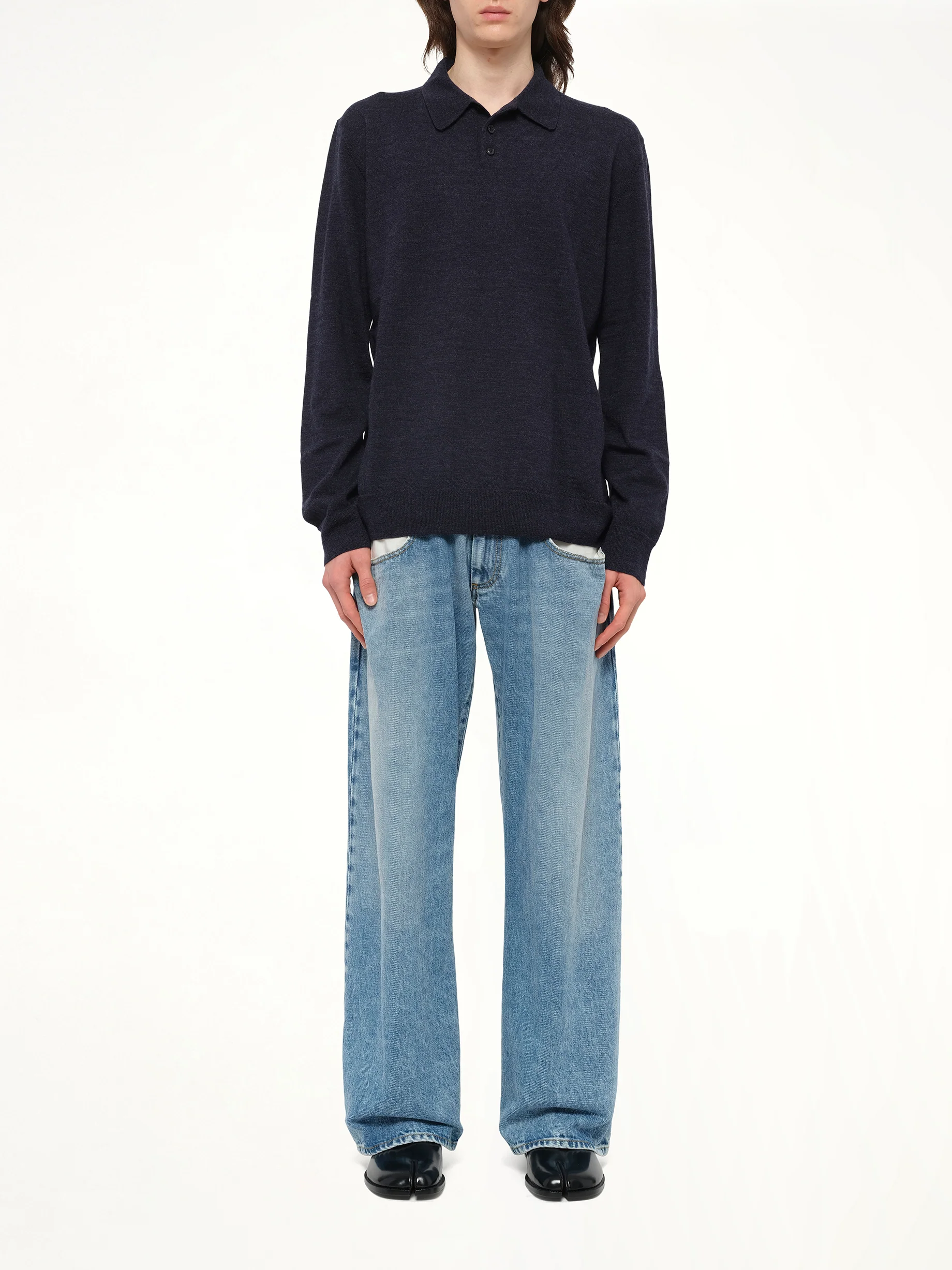 Gauge 14 Polo Shirt in Navy - Image 7