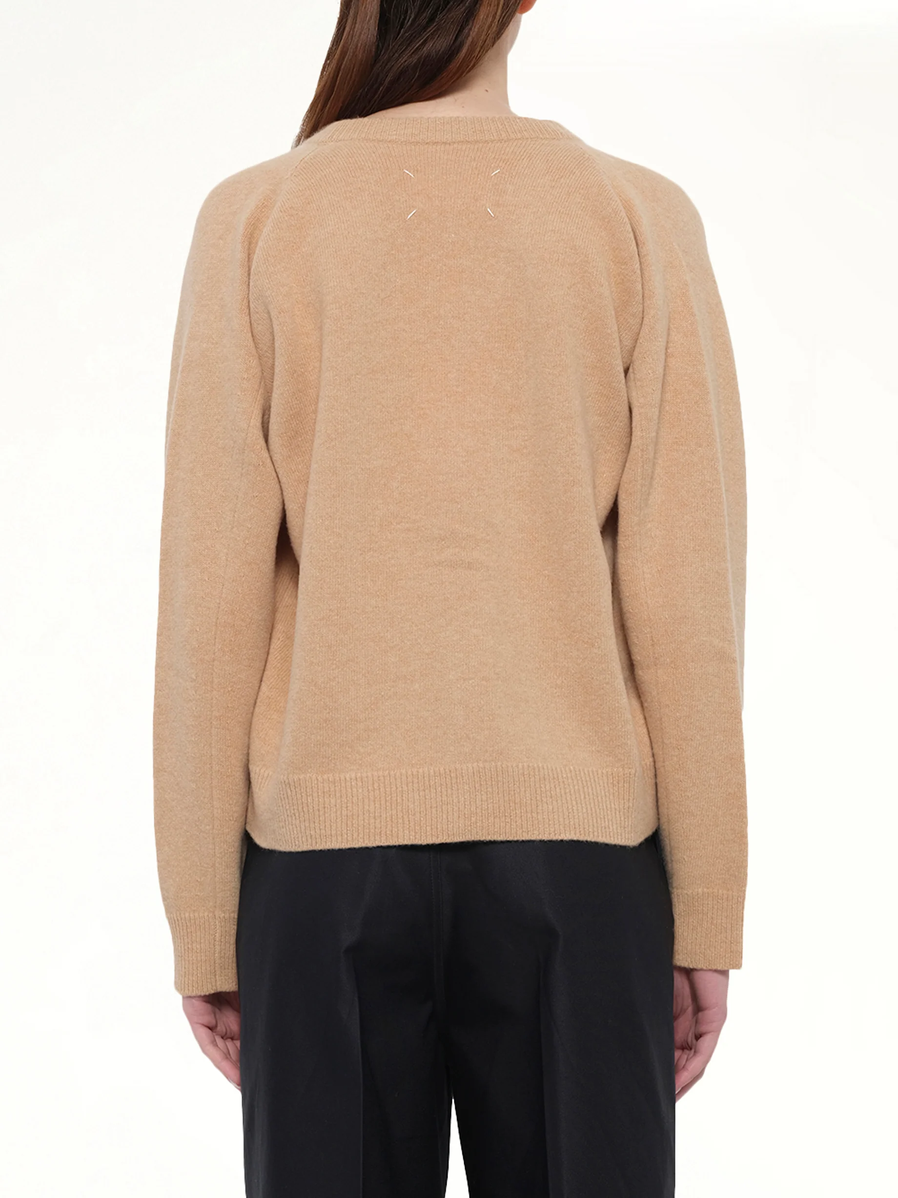 Gauge 7 Wool Cardigan in Camel - Image 5