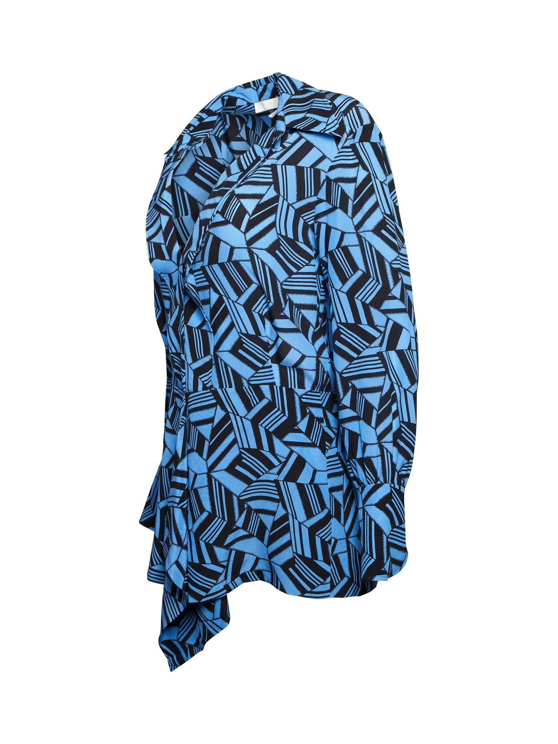 Geo Print Shirt in Blue - Image 2