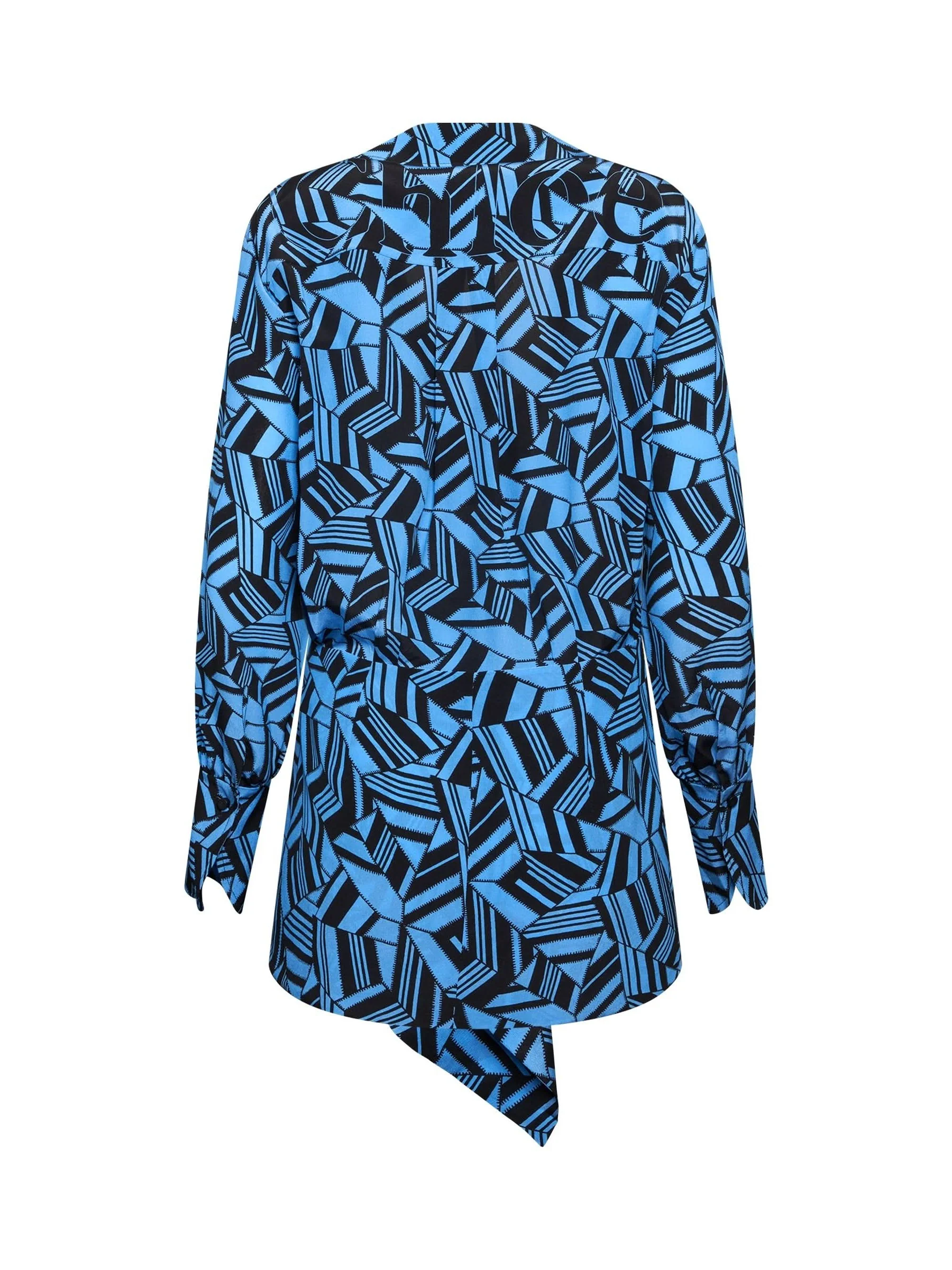 Geo Print Shirt in Blue - Image 4