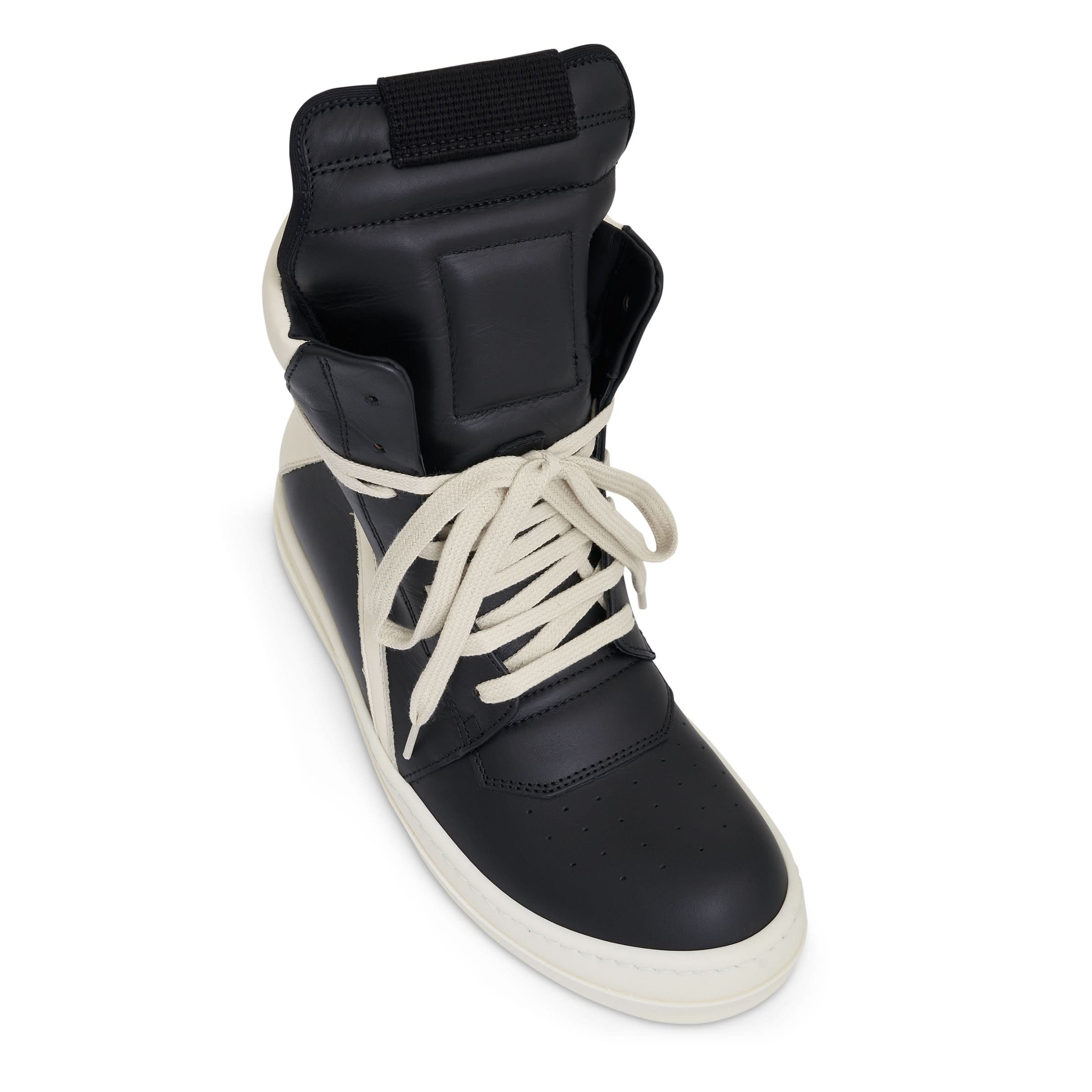 Geobasket Leather Sneaker in Black/Milk - Image 3