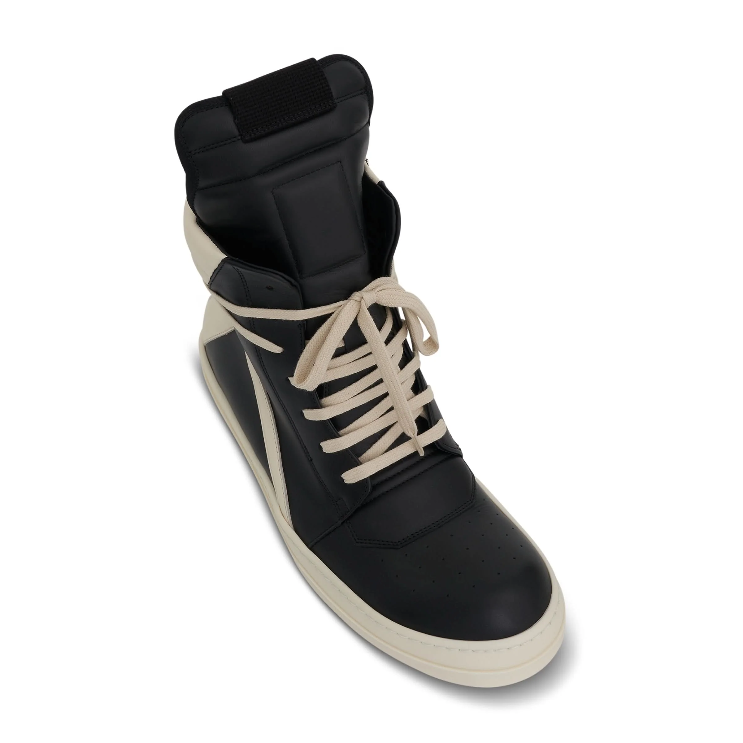 Geobasket Leather Sneakers in Black/Milk - Image 4