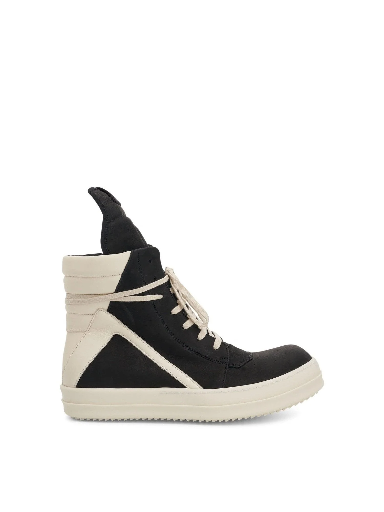 Geobasket Nubuck Leather Sneakers in Black/Milk