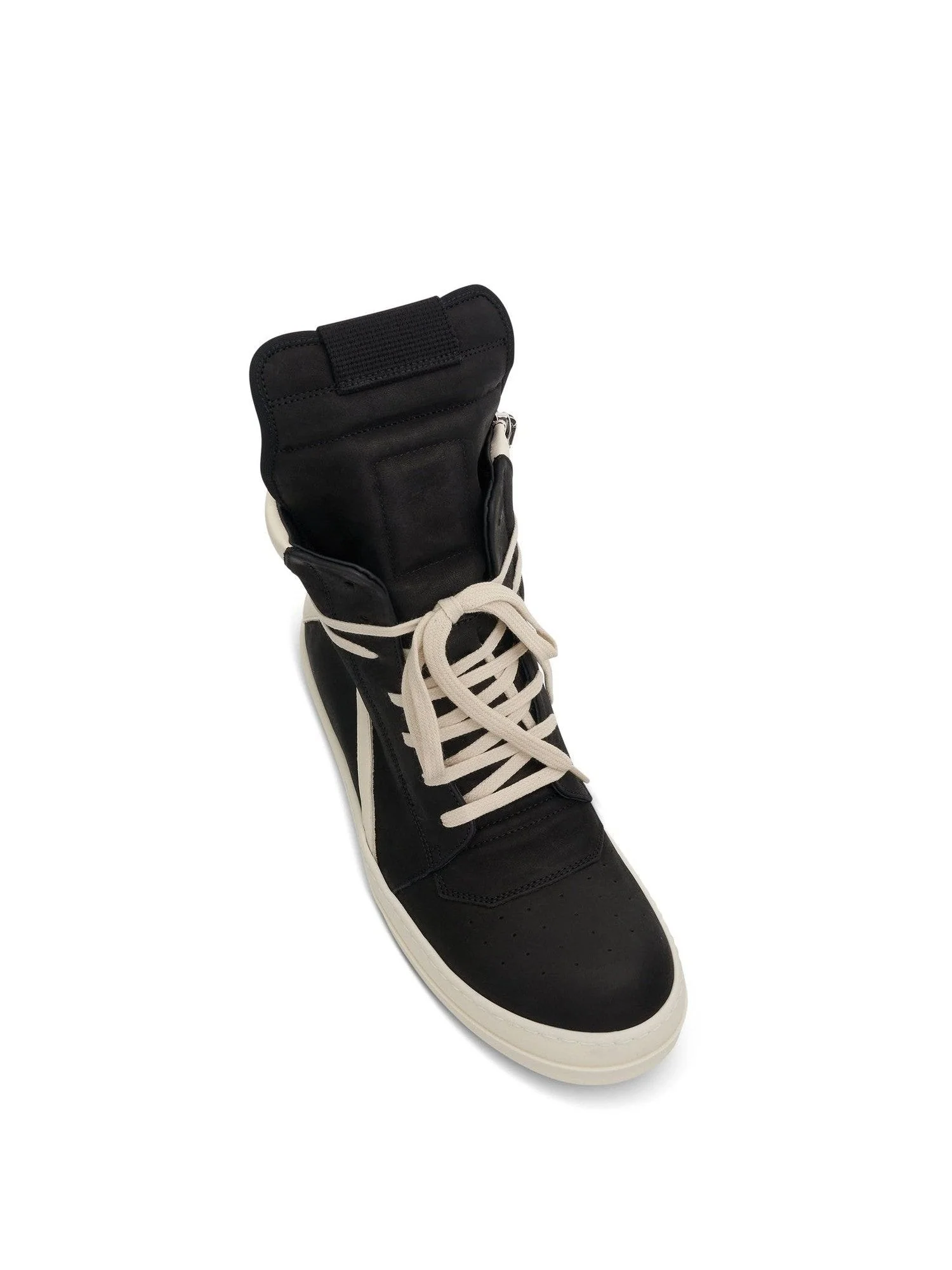 Geobasket Nubuck Leather Sneakers in Black/Milk - Image 4