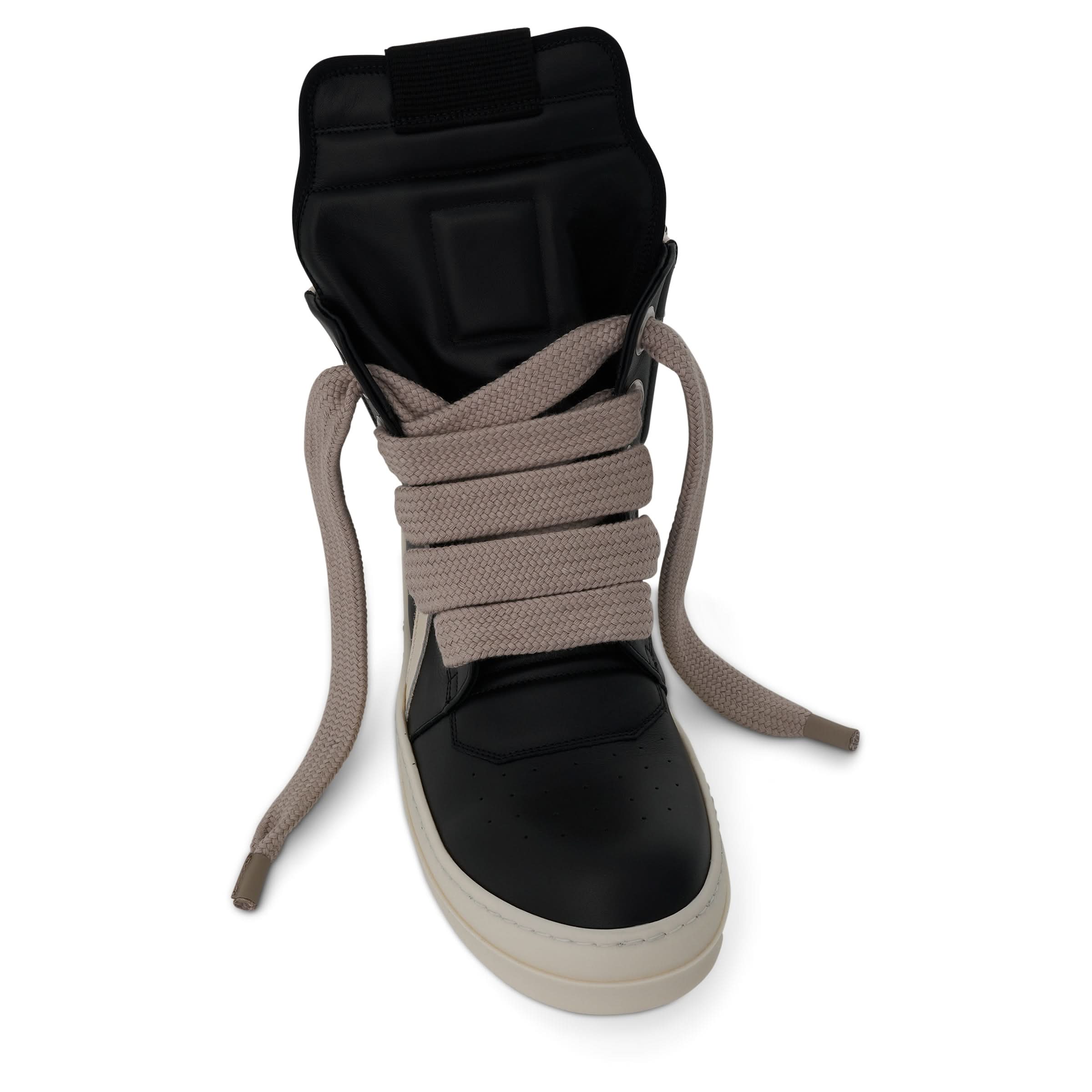 Geobasket Sneaker with Jumbo Laces in Black/Milk - Image 4
