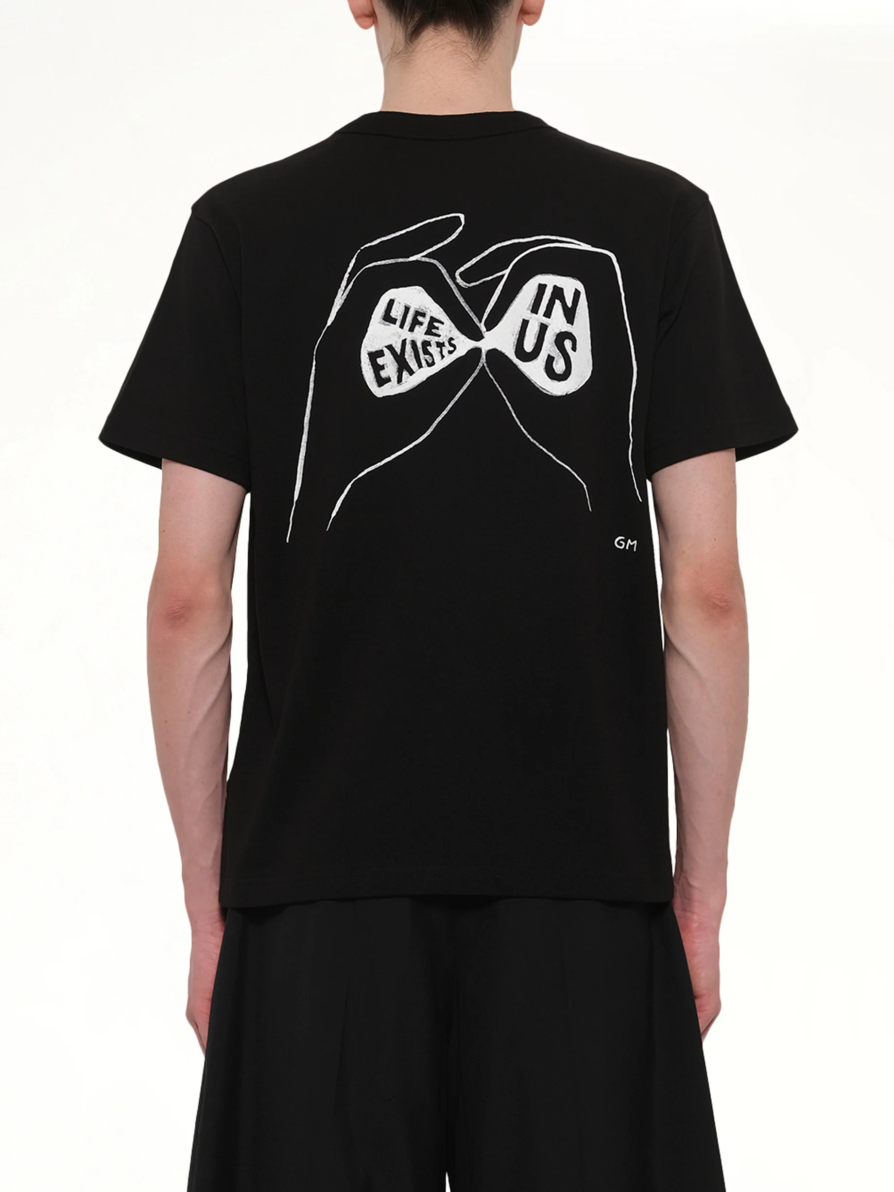 Geoff Sacai Embroidery T-Shirt in Black - Image 5