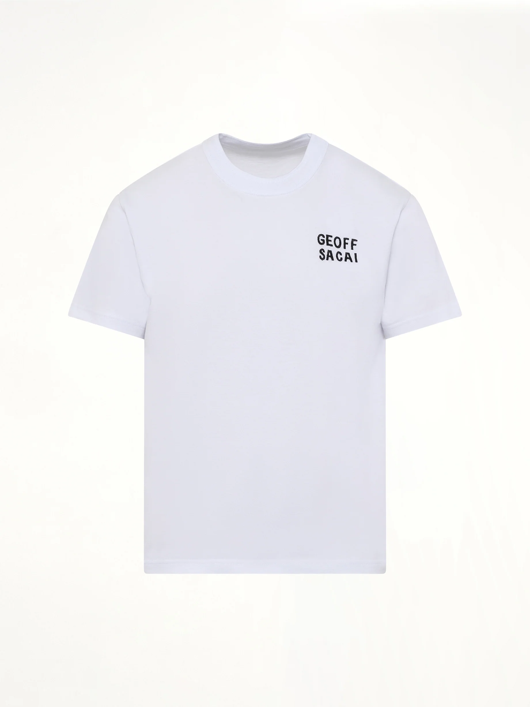 Geoff Sacai Embroidery T-Shirt in White - Image 2