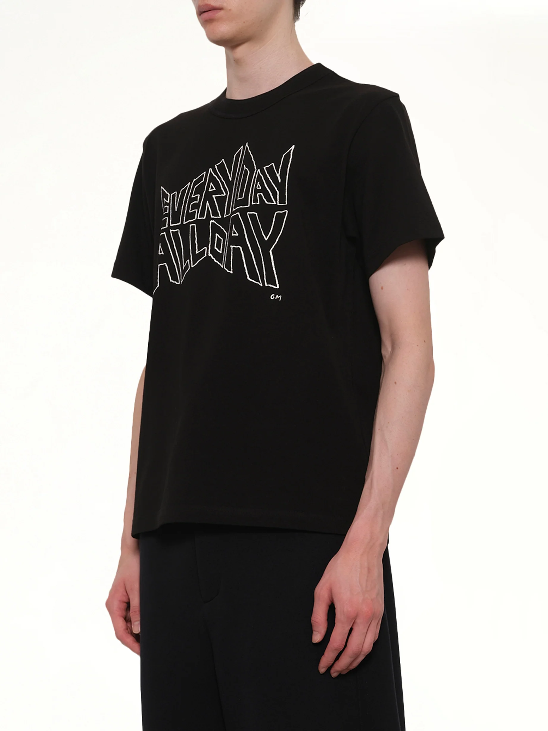 Geoff Sacai Print T-Shirt in Black - Image 3