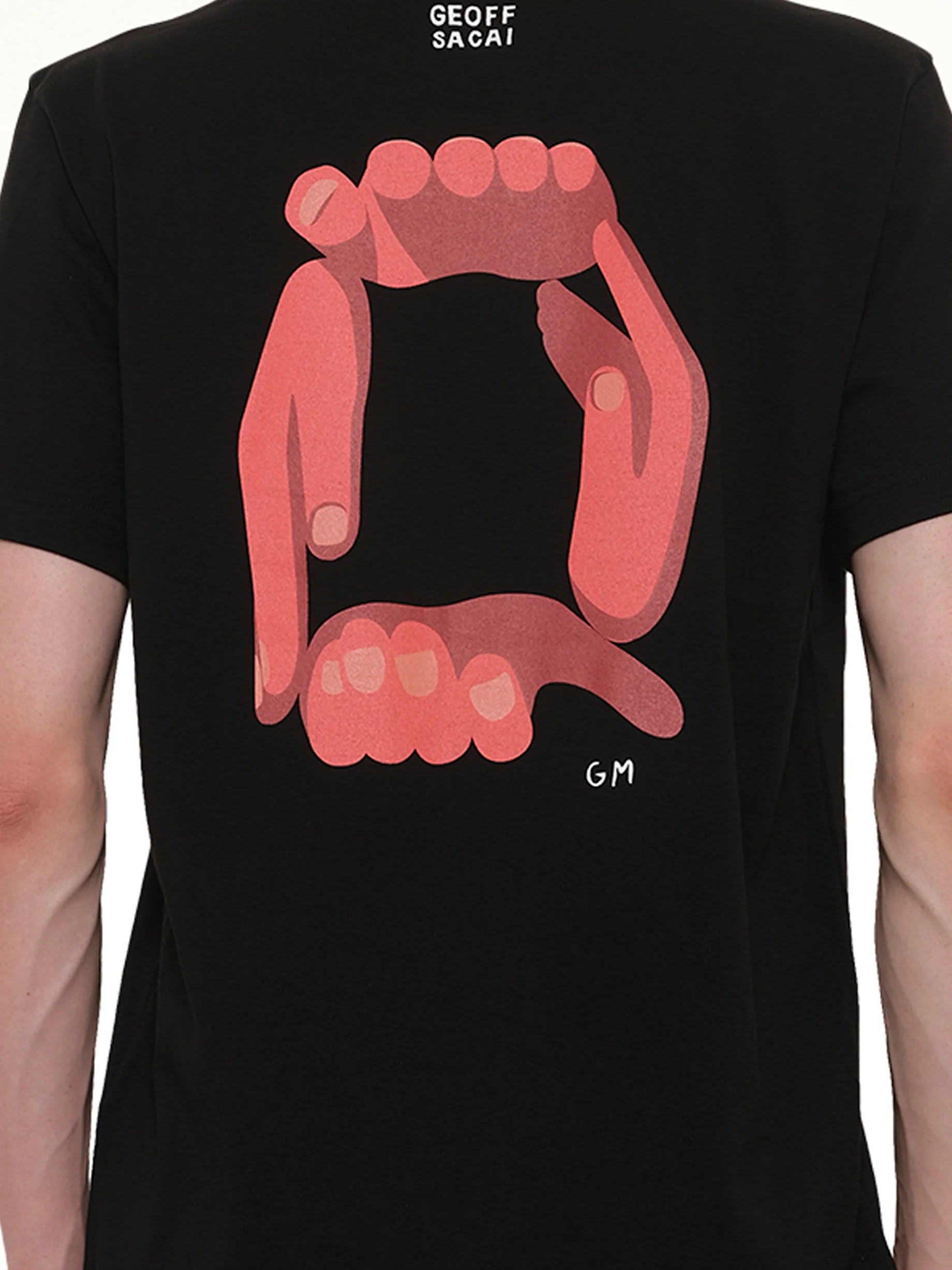 Geoff Sacai Print T-Shirt in Black - Image 6