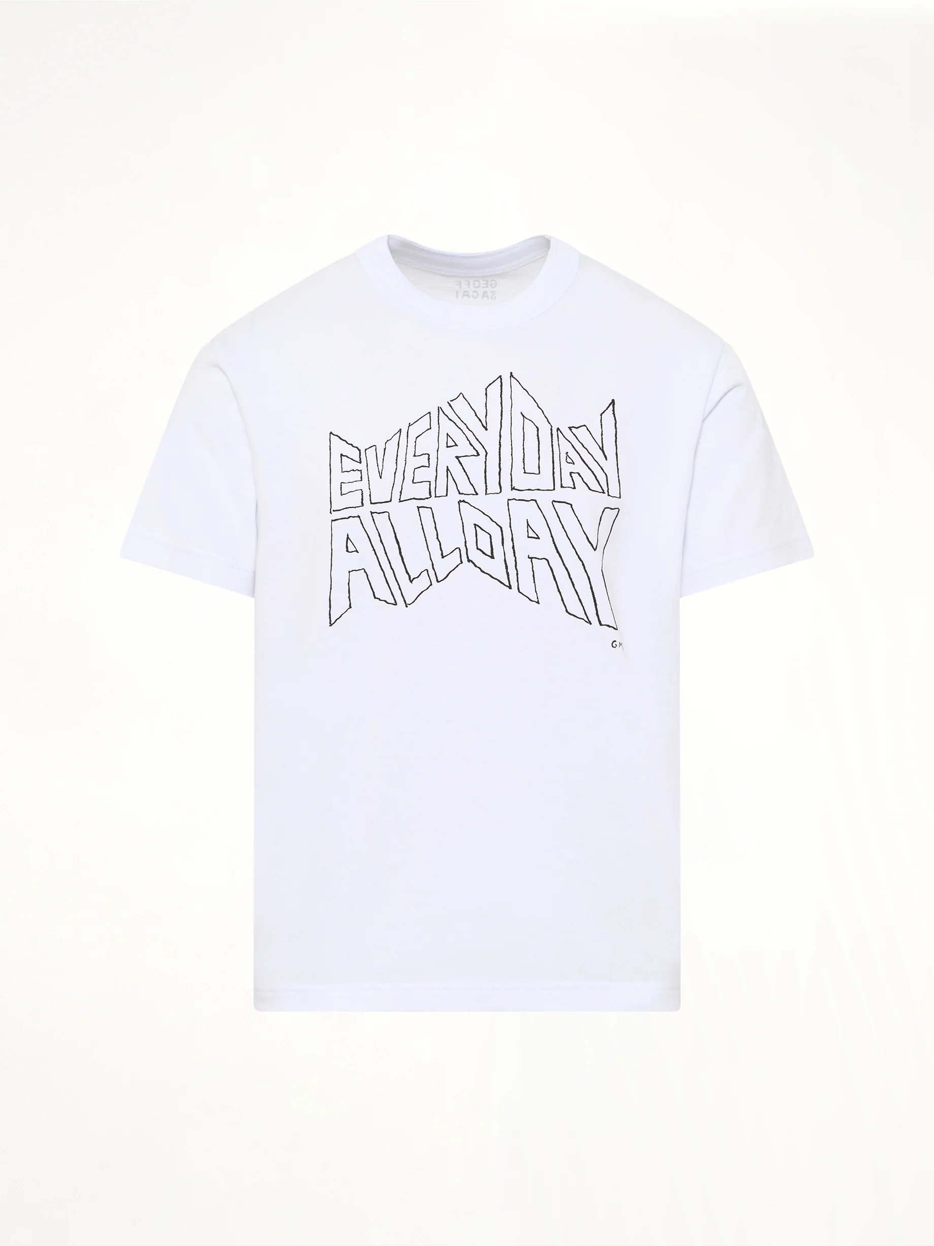 Geoff Sacai Print T-Shirt in White - Image 2