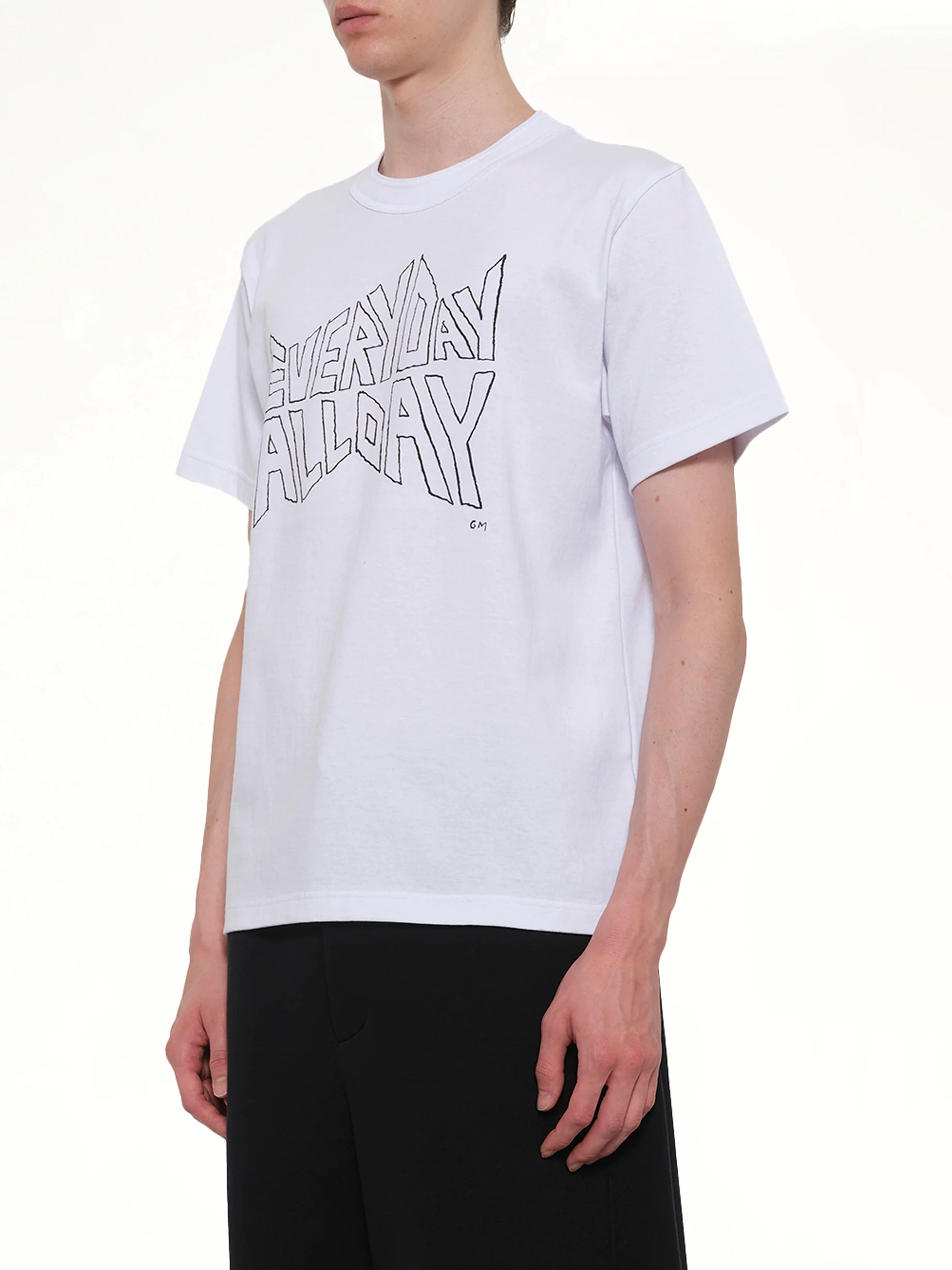 Geoff Sacai Print T-Shirt in White - Image 3