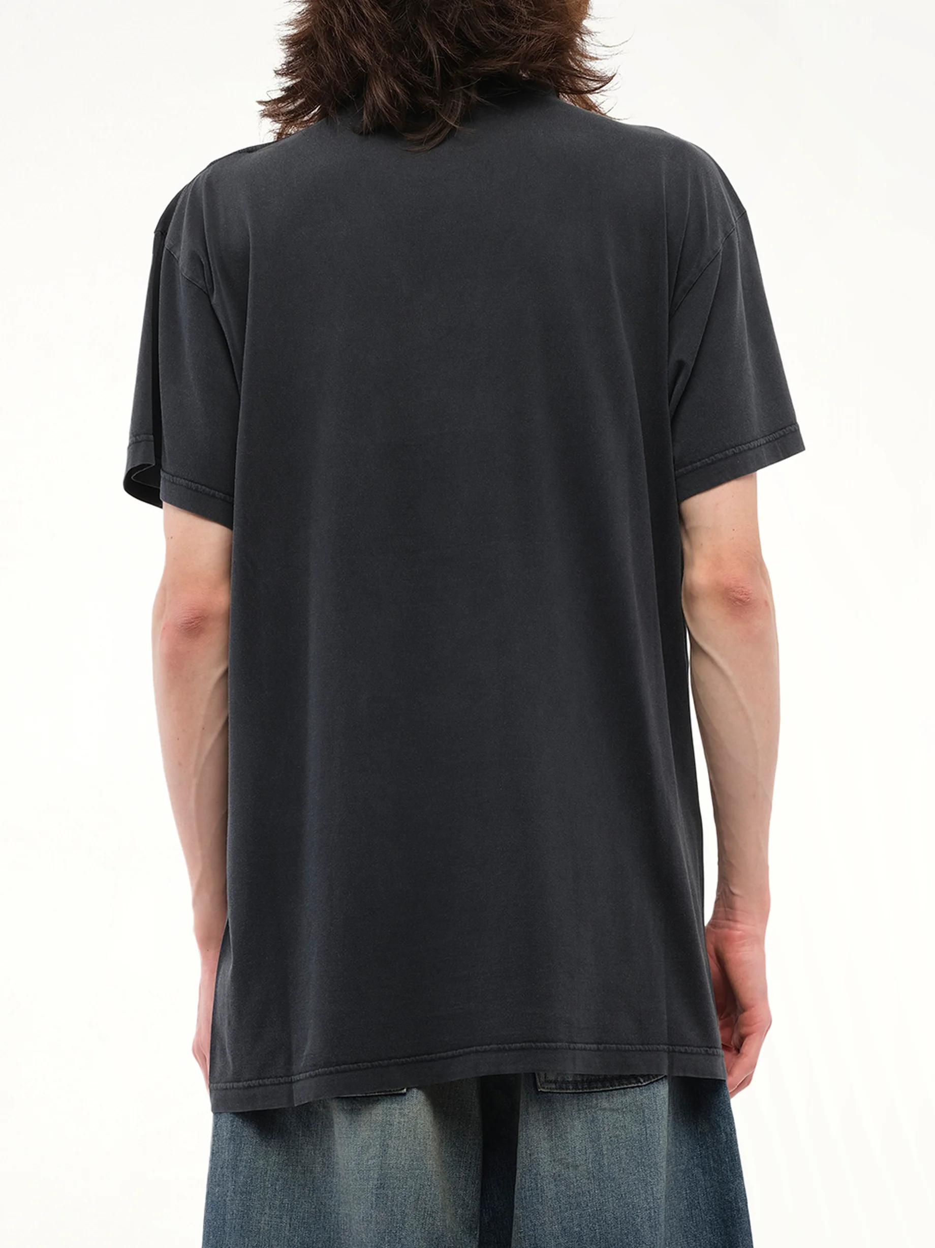 Getaria Oversized T-Shirt in Faded Washed Black - Image 6