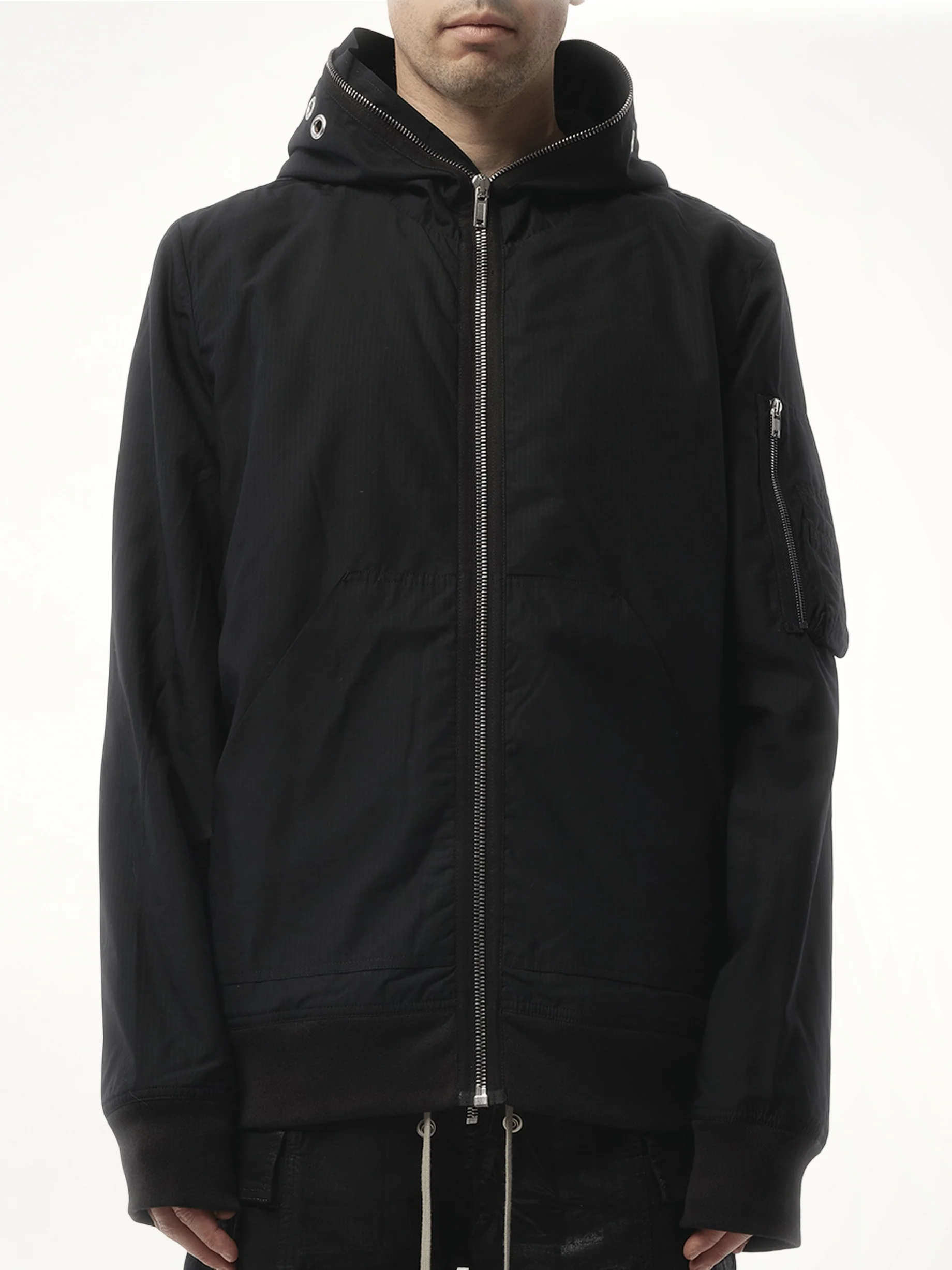 Gimp Flight Bomber Jacket in Black