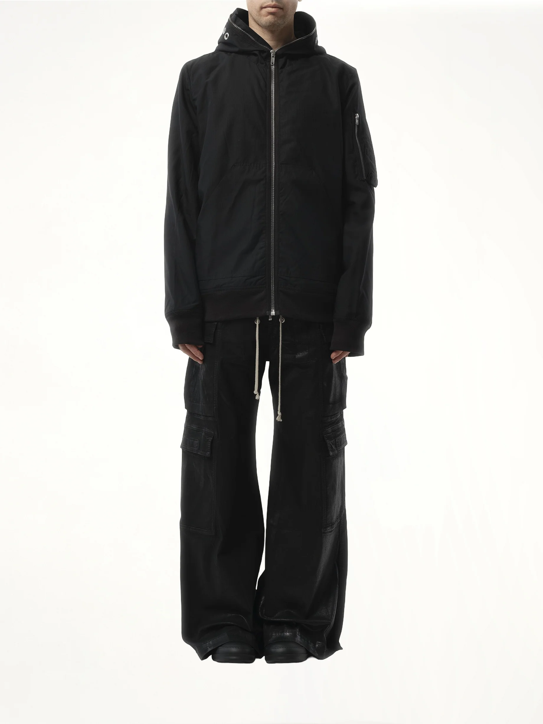 Gimp Flight Bomber Jacket in Black - Image 4