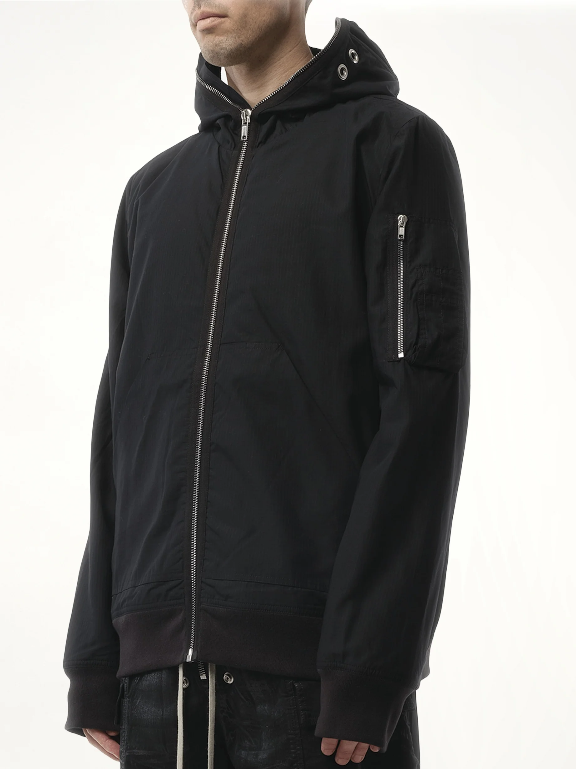 Gimp Flight Bomber Jacket in Black - Image 5